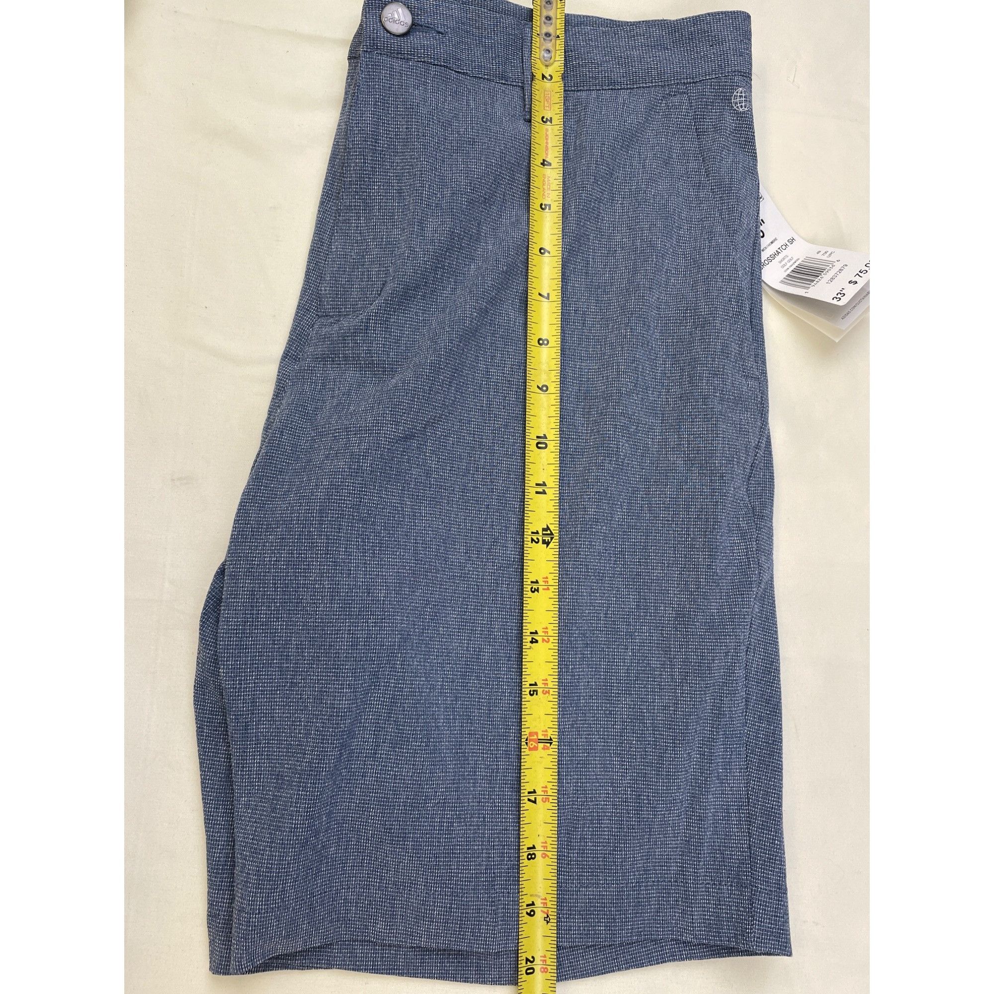 Adidas Adidas Men's Blue Flat Front 4-Pocket Golf Shorts Size 33 SK Size US 33 - 7 Thumbnail