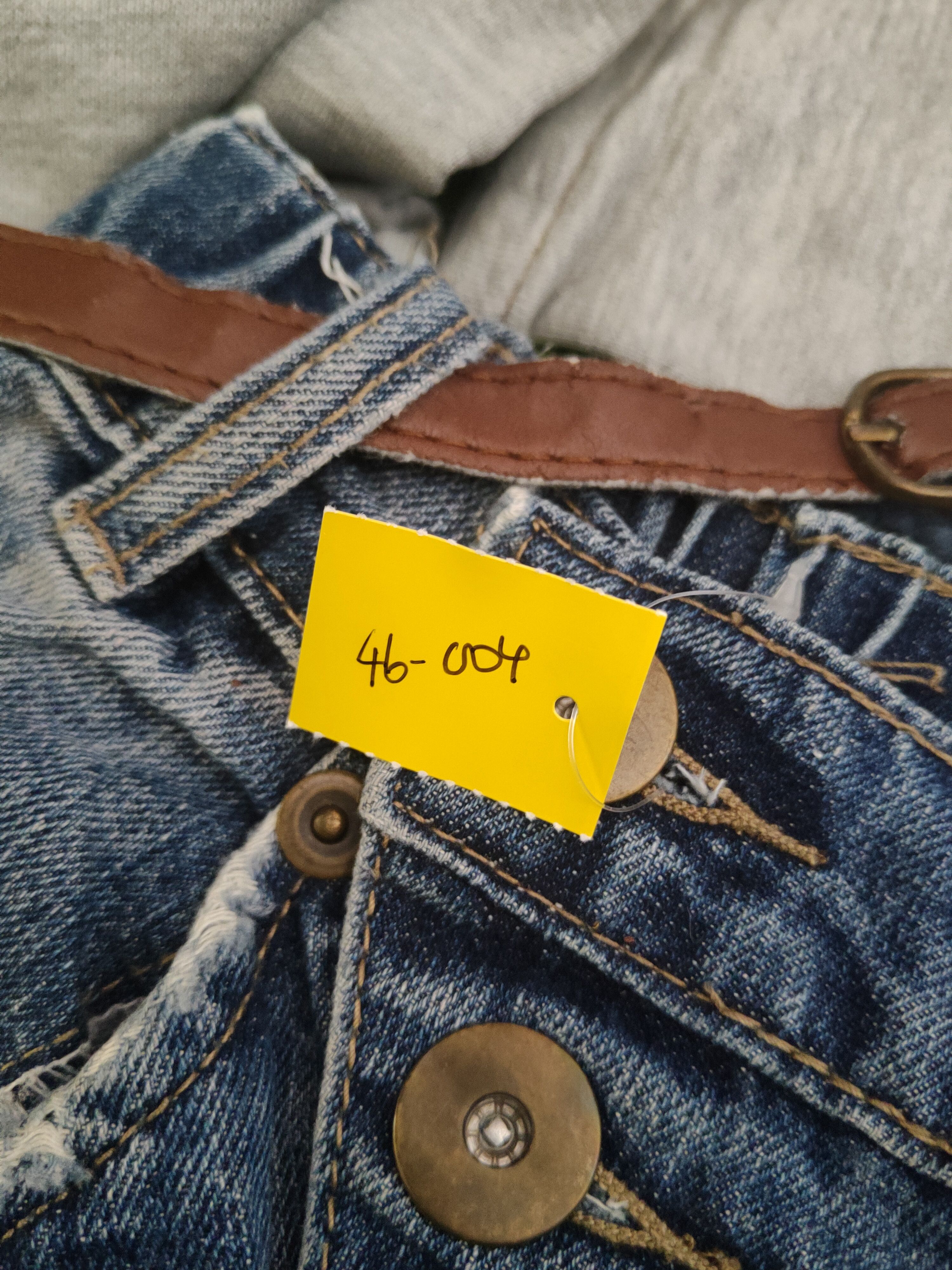 Japanese Brand DL Japanese Brand Blue Gray Multipocket Half Jeans# 46-004 Size 28" / US 6 / IT 42 - 14 Thumbnail
