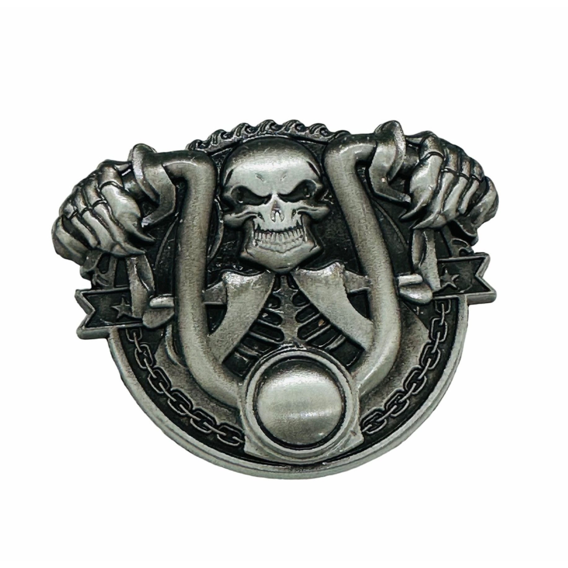 Other 🤩Skeleton & Horseshoe Metal Pin Brooch - Vintage punk style Size ONE SIZE - 4 Thumbnail