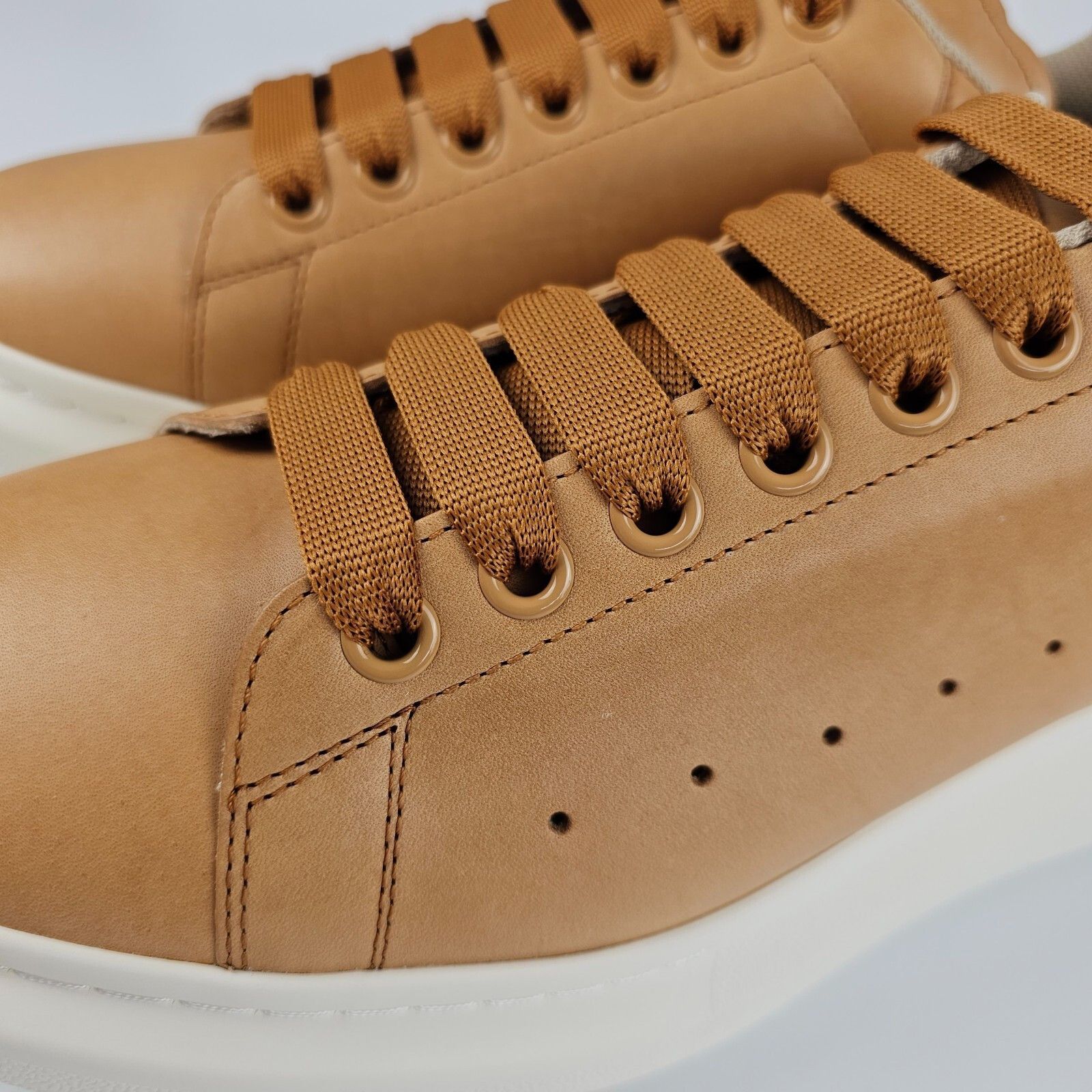 Alexander McQueen ALEXANDER MCQUEEN Oversized $830 Men's Light Brown Leather S Size US 11.5 / EU 44-45 - 7 Thumbnail
