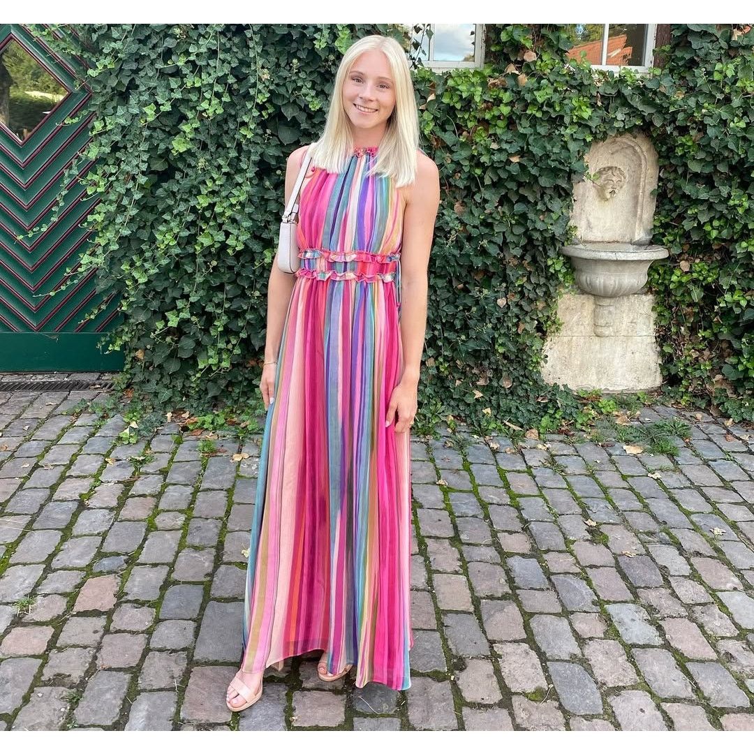 Mango MANGO Resort Stripe Halter Maxi Vacation Dress NWT Size S / US 4 / IT 40 - 18 Thumbnail