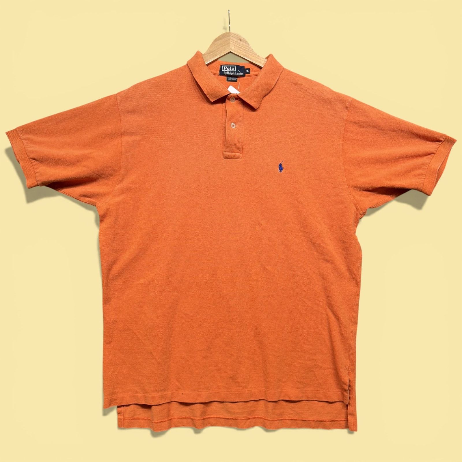 Polo Ralph Lauren Vintage Polo Ralph Lauren 90s Orange Polo Shirt Size XL Size US XL / EU 56 / 4 - 1 Thumbnail
