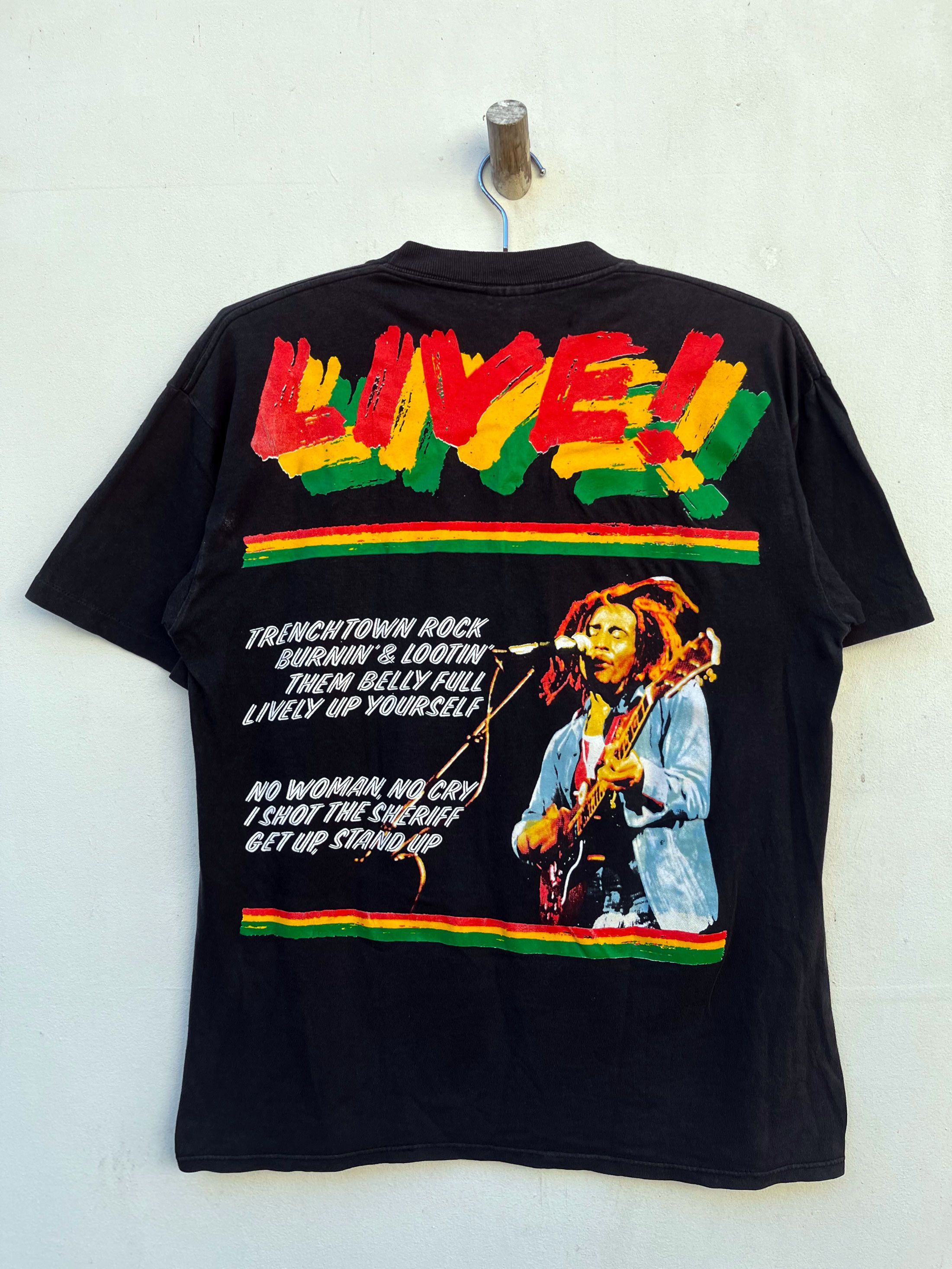 Band Tees Vintage Bob Marley Live Rasta Jah Tour Size US L / EU 52-54 / 3 - 5 Thumbnail