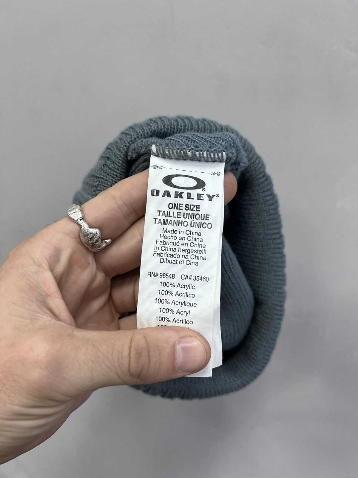 Oakley OAKLEY Beanie Hat Cap Wool Big Logo Gorpcore Y2K Outdoor Size ONE SIZE - 7 Thumbnail
