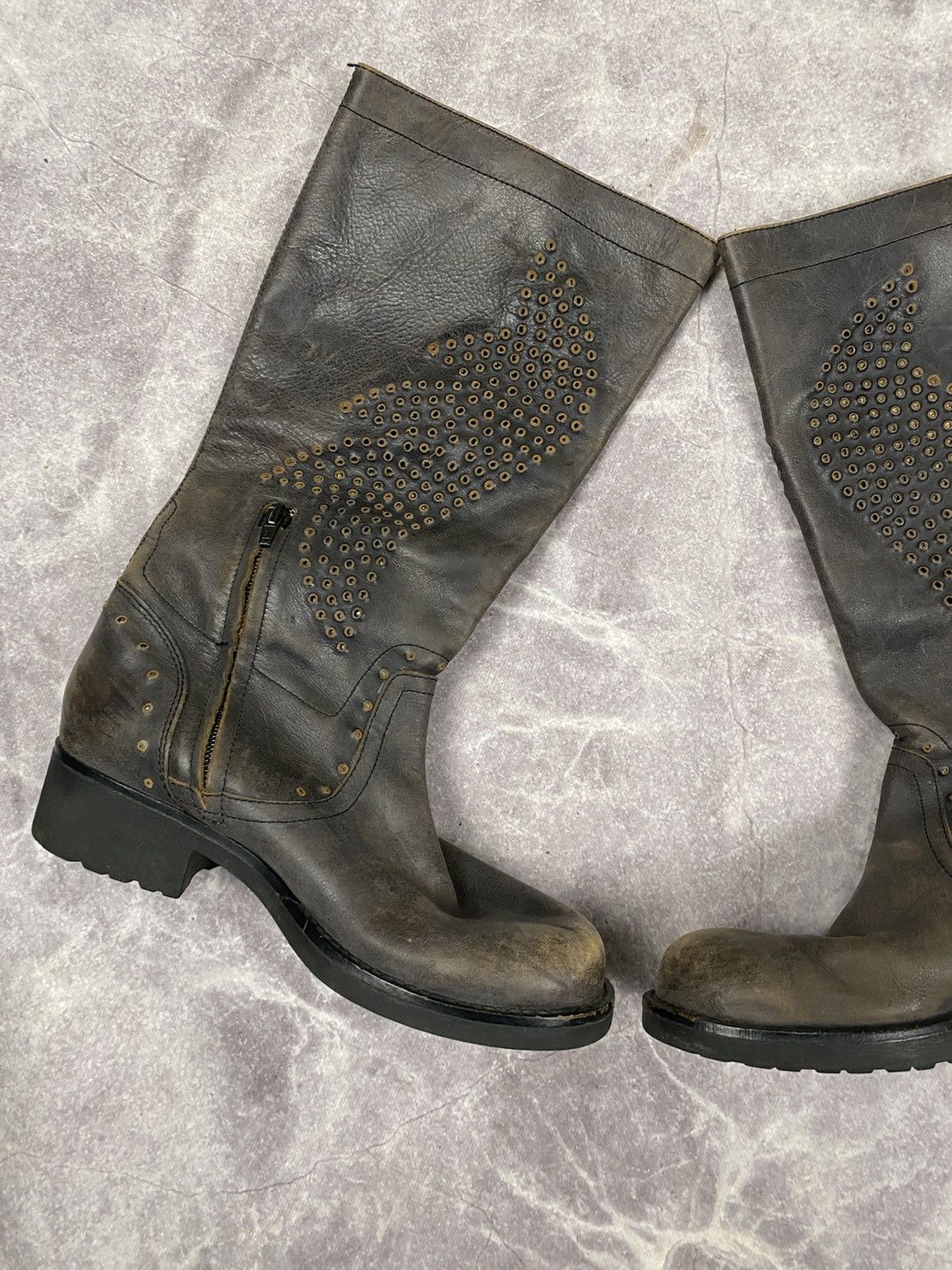 ASH ASH Leather Perforations High Avantgarde Boots Size: 36 Size US 6 / IT 36 - 4 Thumbnail