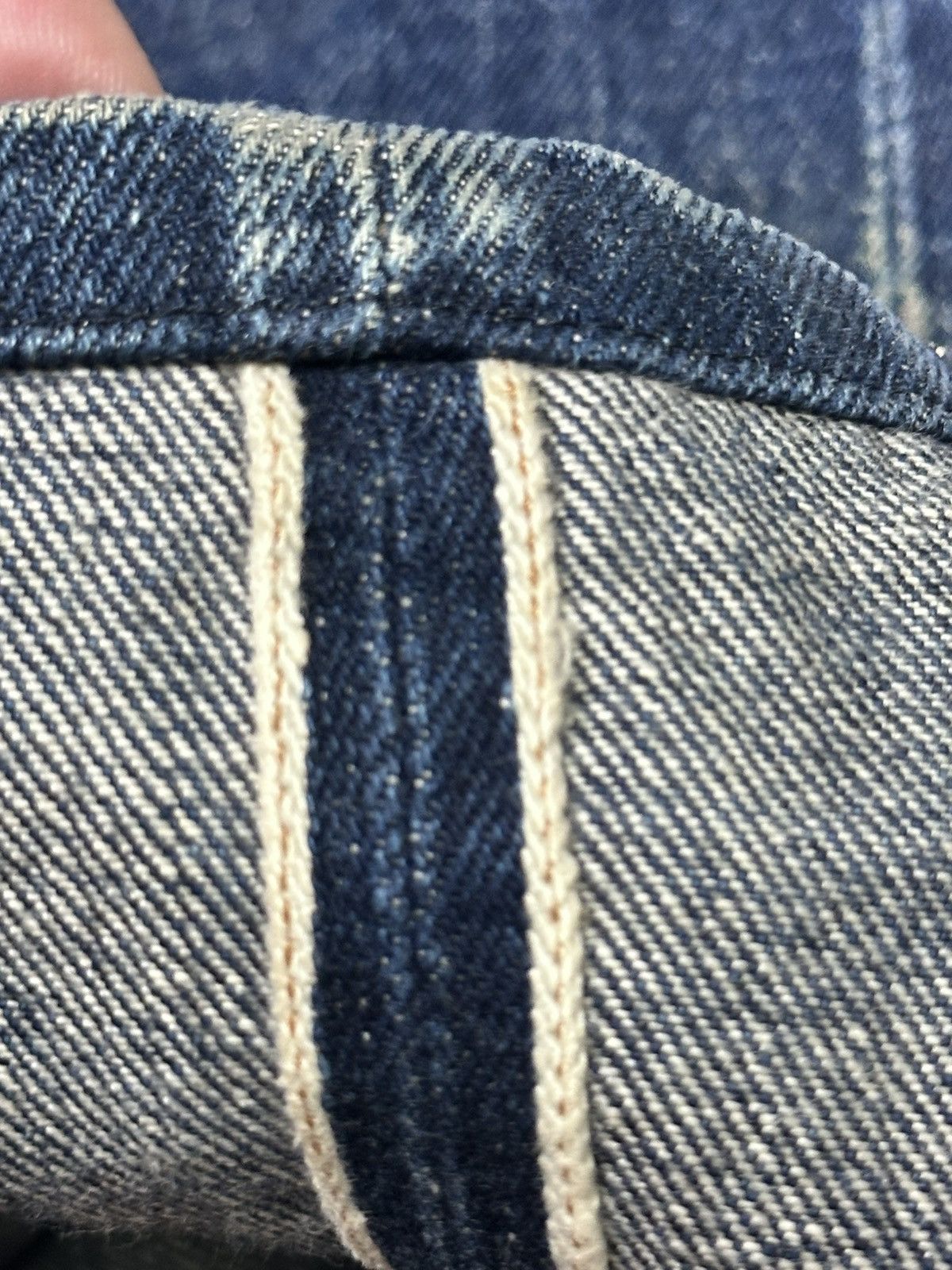 Denime Denime Vintage 80's Distressed Selvedge Baggy Faded Wash Size US 34 / EU 50 - 9 Thumbnail