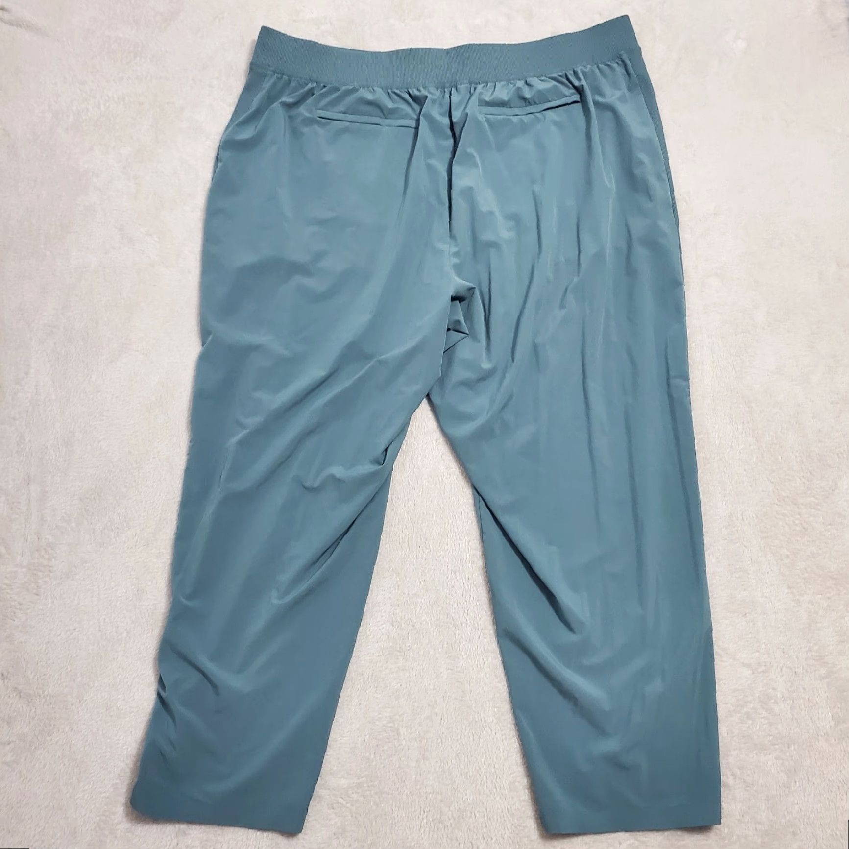 Athleta VINTAGE Athleta Brooklyn Mid Rise Ankle Pant Women Plus 22 Green Pull On Pockets Active Size 40" / US 18 - 2 Thumbnail