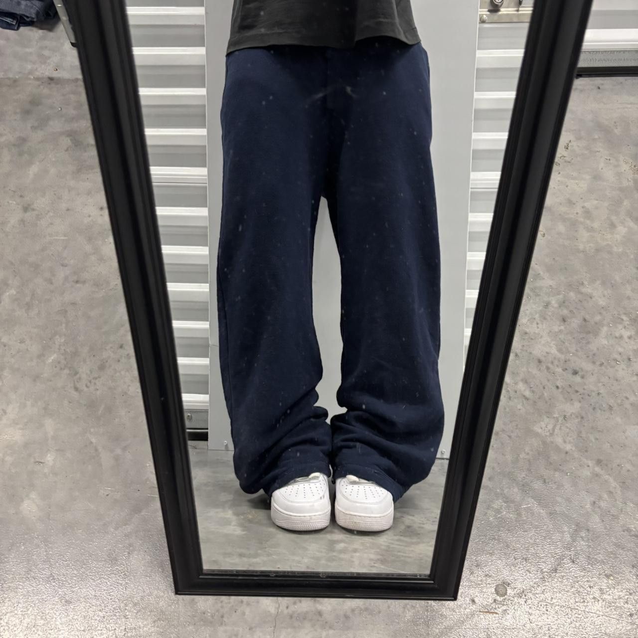 Japanese Brand × Vintage Crazy Vintage Y2K/2000s Navy Blue Streetwear Skater Essential Sweatpants! Size US 32 / EU 48 - 1 Thumbnail