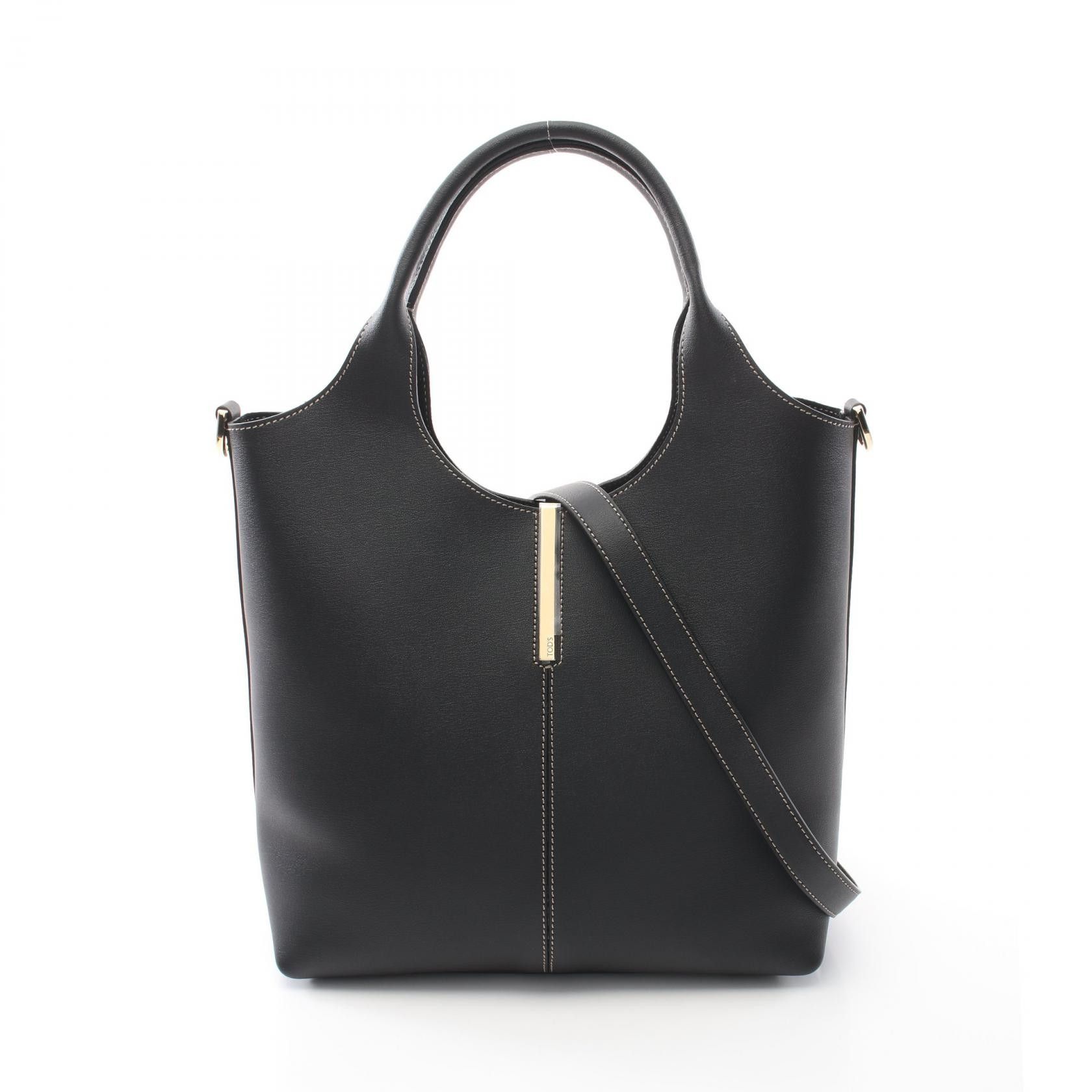 Tods Tod's Tod's Xbwebrf0200Ublb999 Leather Tote Bag Leather Tote Bag Xbwebrf0200Ublb999 in Black, Women's