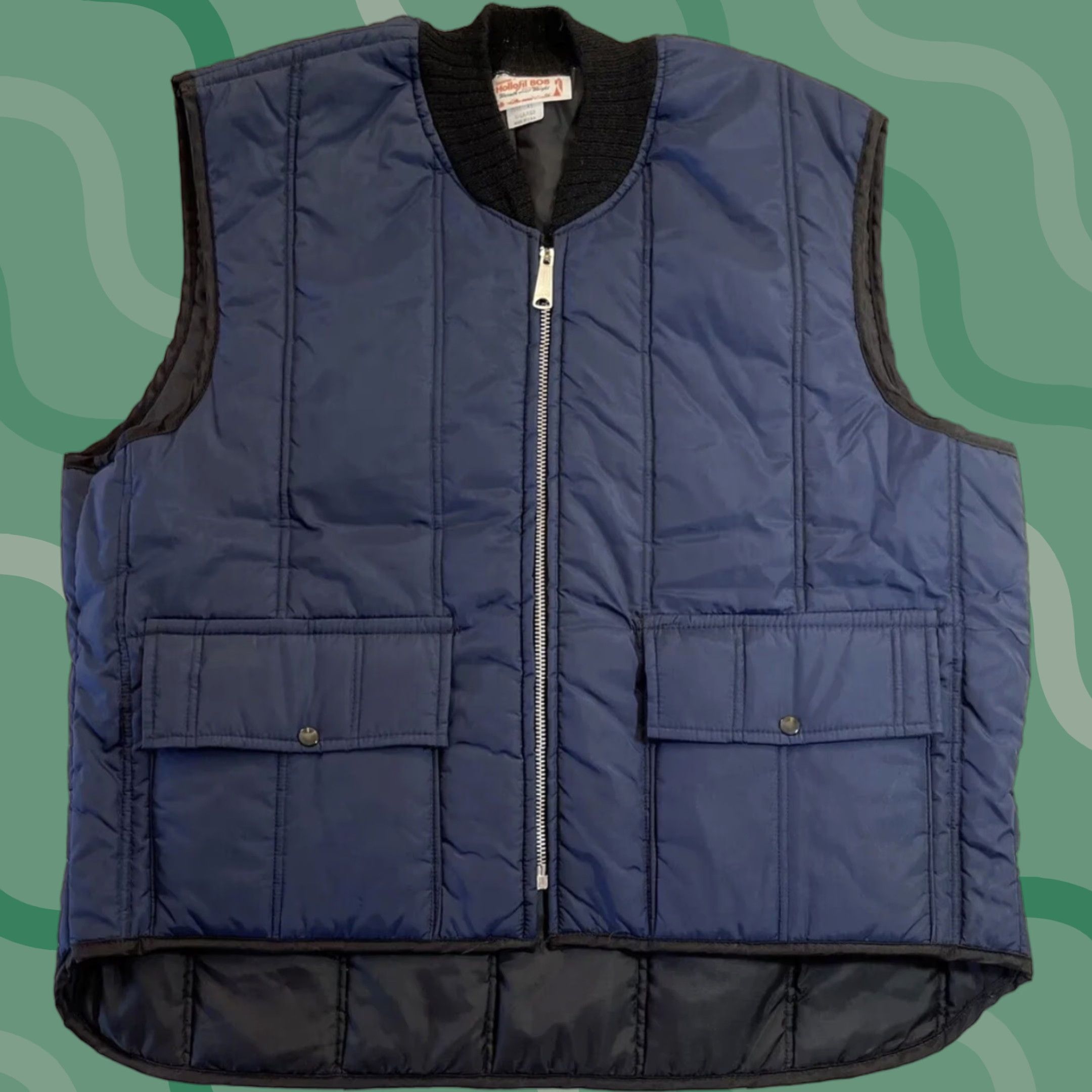 Vintage VINTAGE 808 Dacron Hollofil Insulated Ski Hunting Vest Blue XL Men’s Nylon Quilted Zip 80s USA Size US XL / EU 56 / 4 - 1 Thumbnail