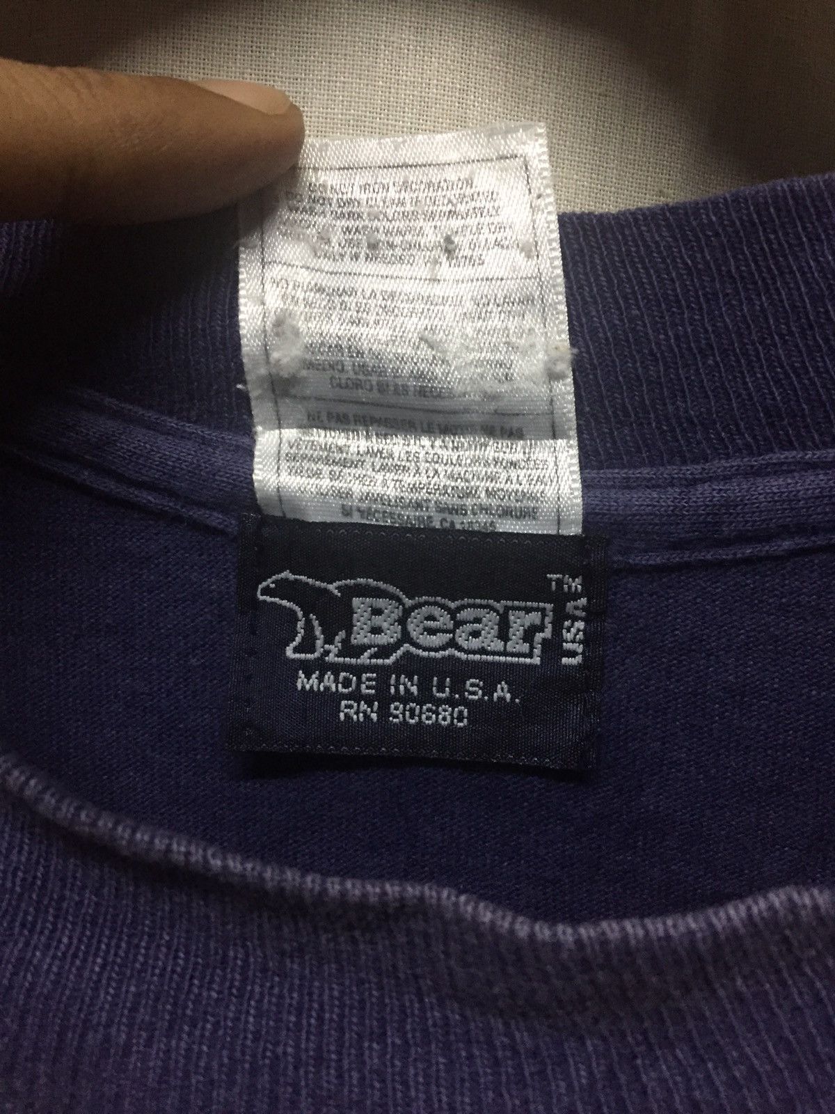 Vintage Vintage 90s Bear USA Single Stitch Sunfaded Tee Size US M / EU 48-50 / 2 - 5 Thumbnail