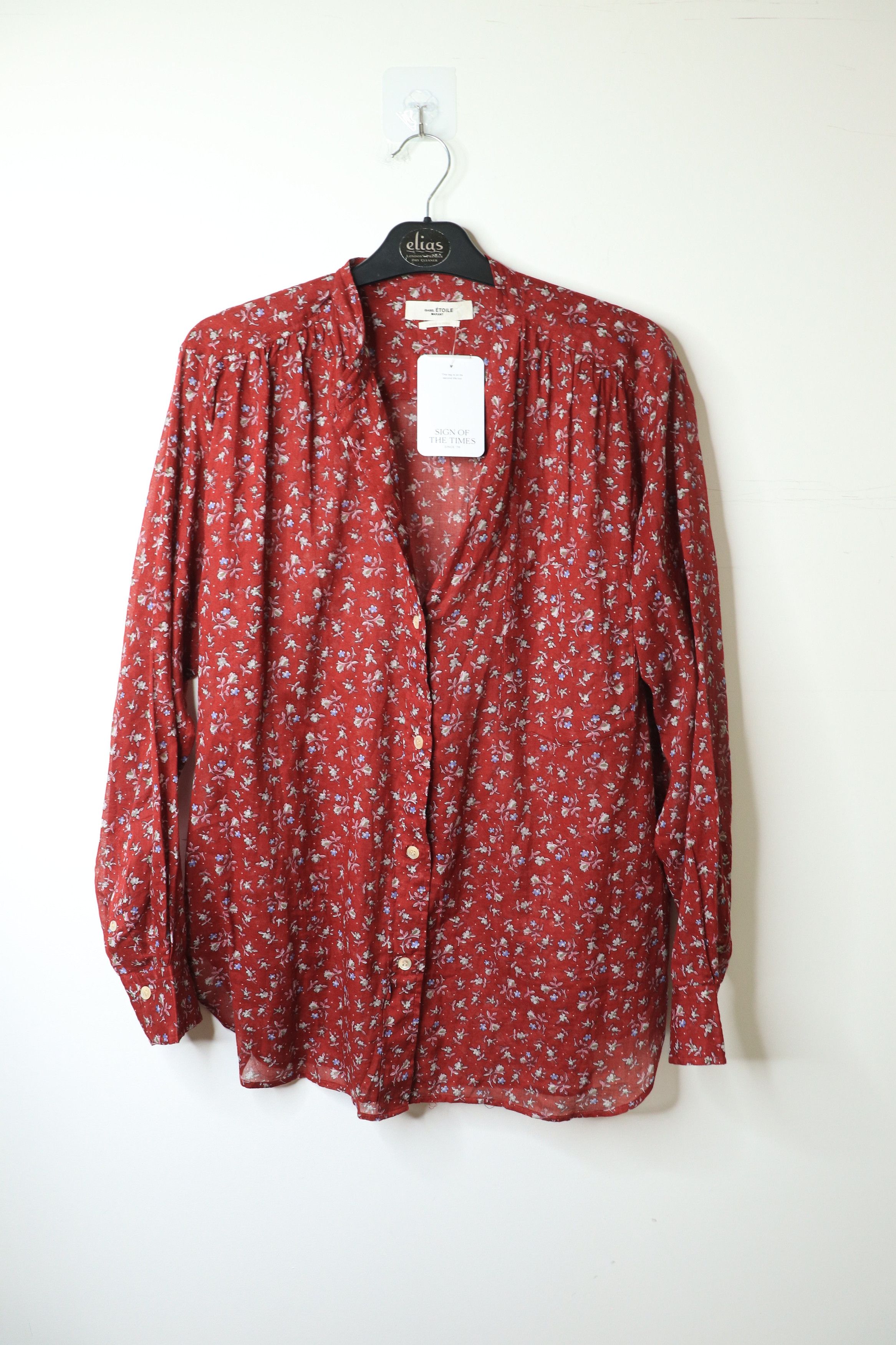 Isabel Marant Etoile Red sheer floral blouse - UK 12 Size M / US 6-8 / IT 42-44 - 1 Thumbnail