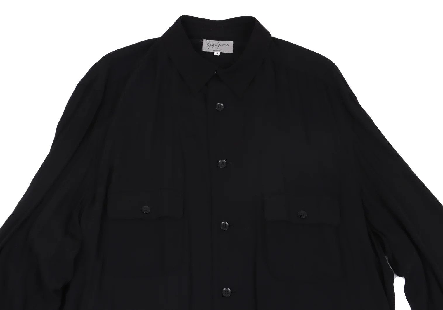 Yohji Yamamoto Yohji Yamamoto Rayon Pocket Design Long Shirt Size US XL / EU 56 / 4 - 2 Thumbnail