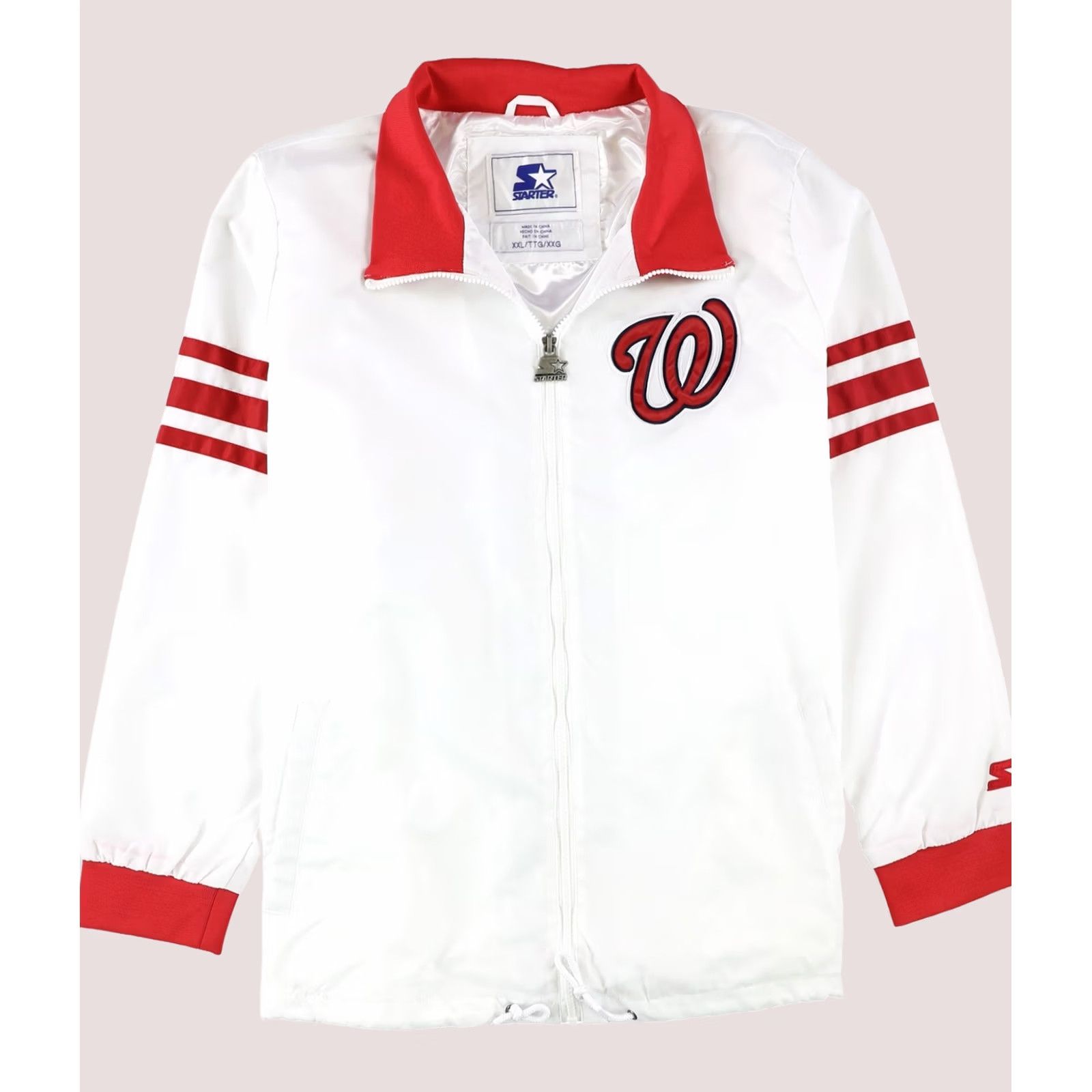 Starter STARTER Mens Washington Nationals Windbreaker Jacket Small White Size US S / EU 44-46 / 1 - 1 Preview