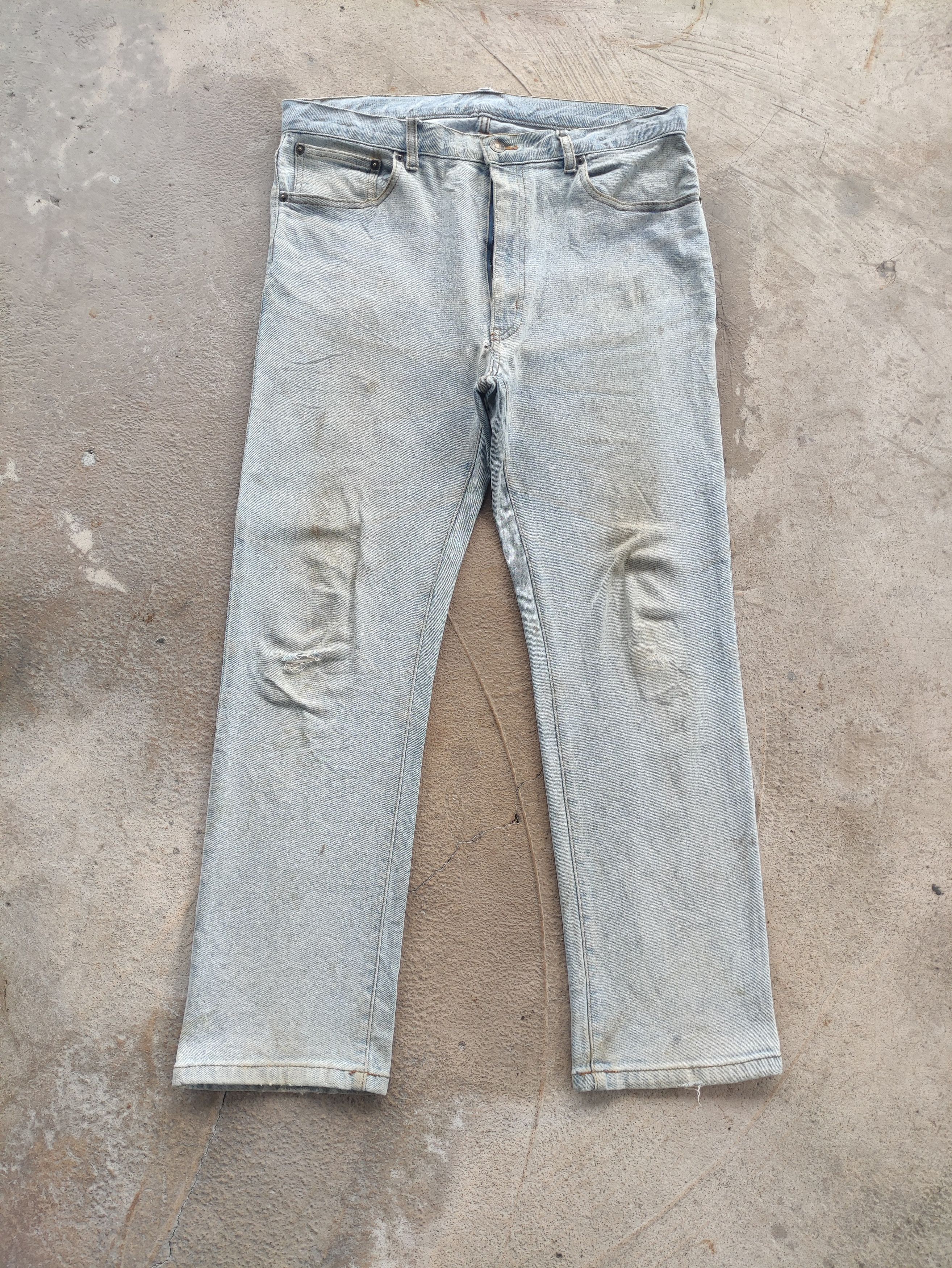 Japanese Brand Vintage OSJ Jean Distressed Faded Denim Size US 36 / EU 52 - 1 Thumbnail