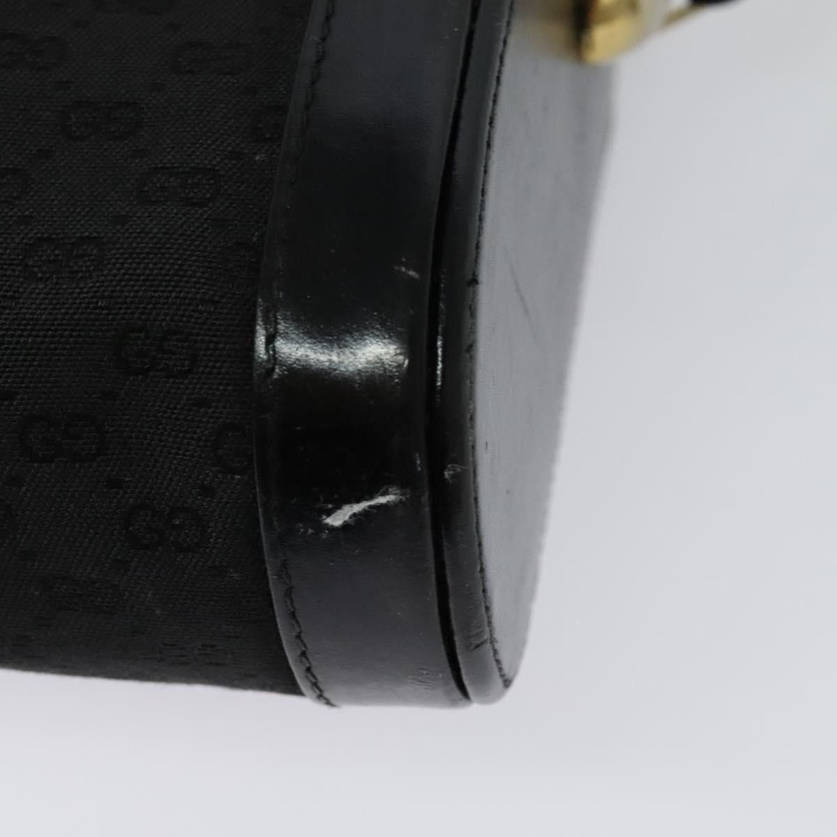 Gucci GUCCI Micro GG Canvas Shoulder Bag Leather Gold Black Size ONE SIZE - 14 Thumbnail