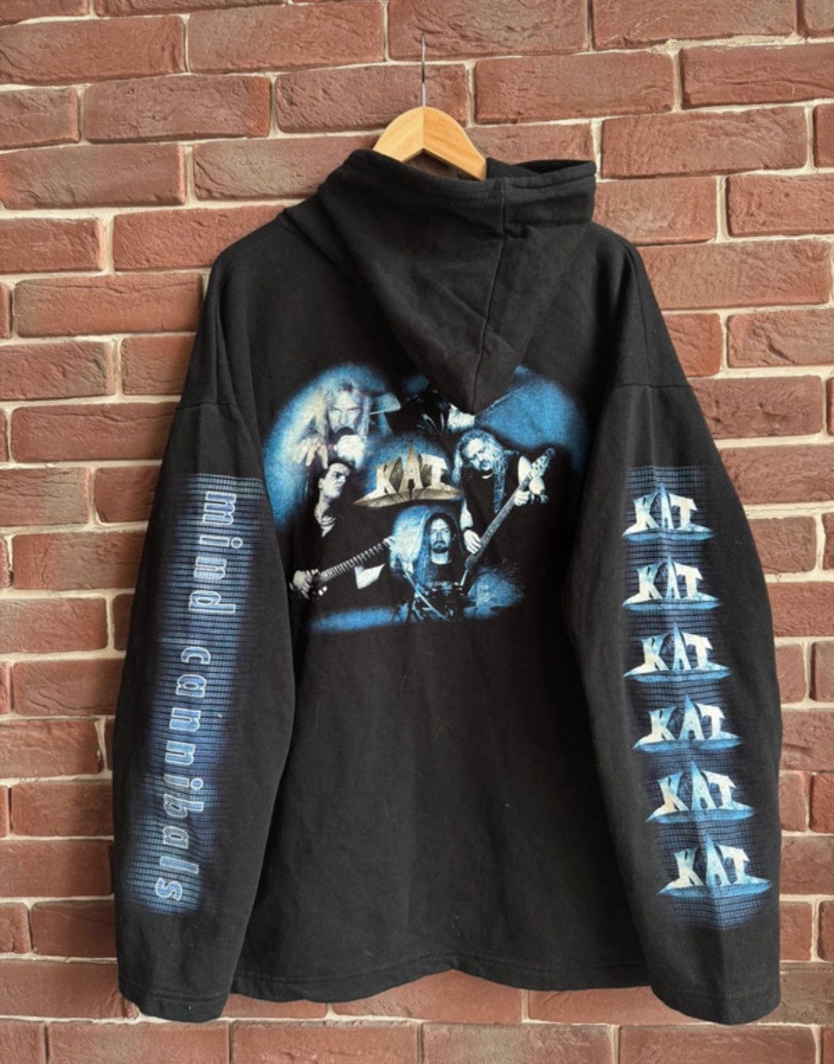 Band Tees Vintage Rare 2005 KAT Mind Cannibals Black Metal Band Hoodie Size US XL / EU 56 / 4 - 2 Thumbnail