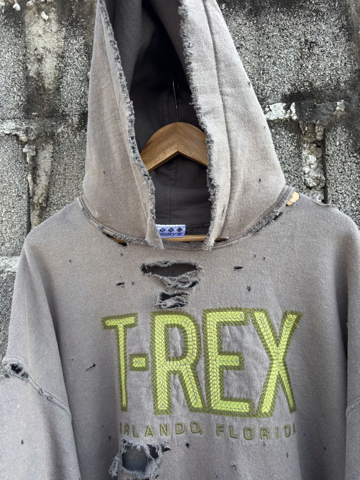 Vintage Thrashed Distressed T-REX Hoodie Size US XL / EU 56 / 4 - 3 Thumbnail