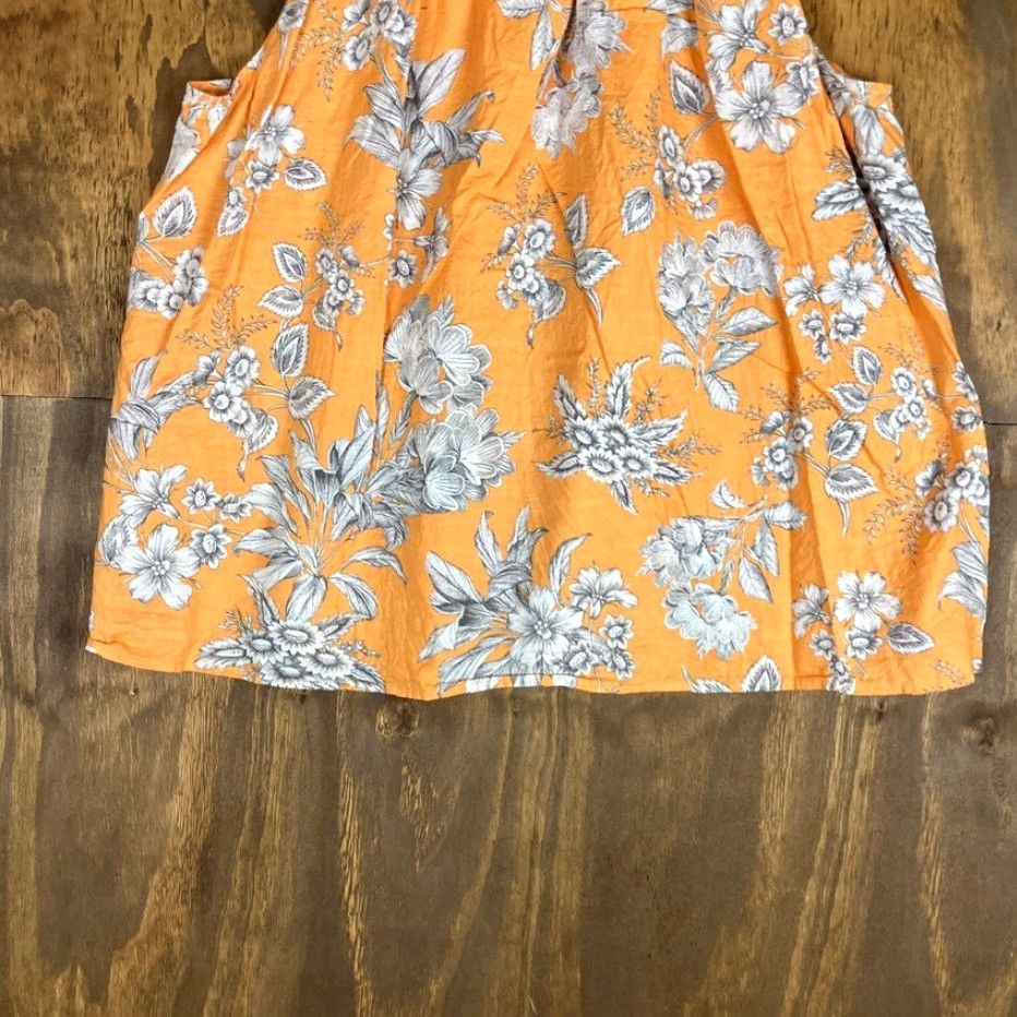 Ann Taylor Ann Taylor Blouse Womens Halter Sleeveless Marigold Tropical Floral Toile XL Size XL / US 12-14 / IT 48-50 - 3 Thumbnail