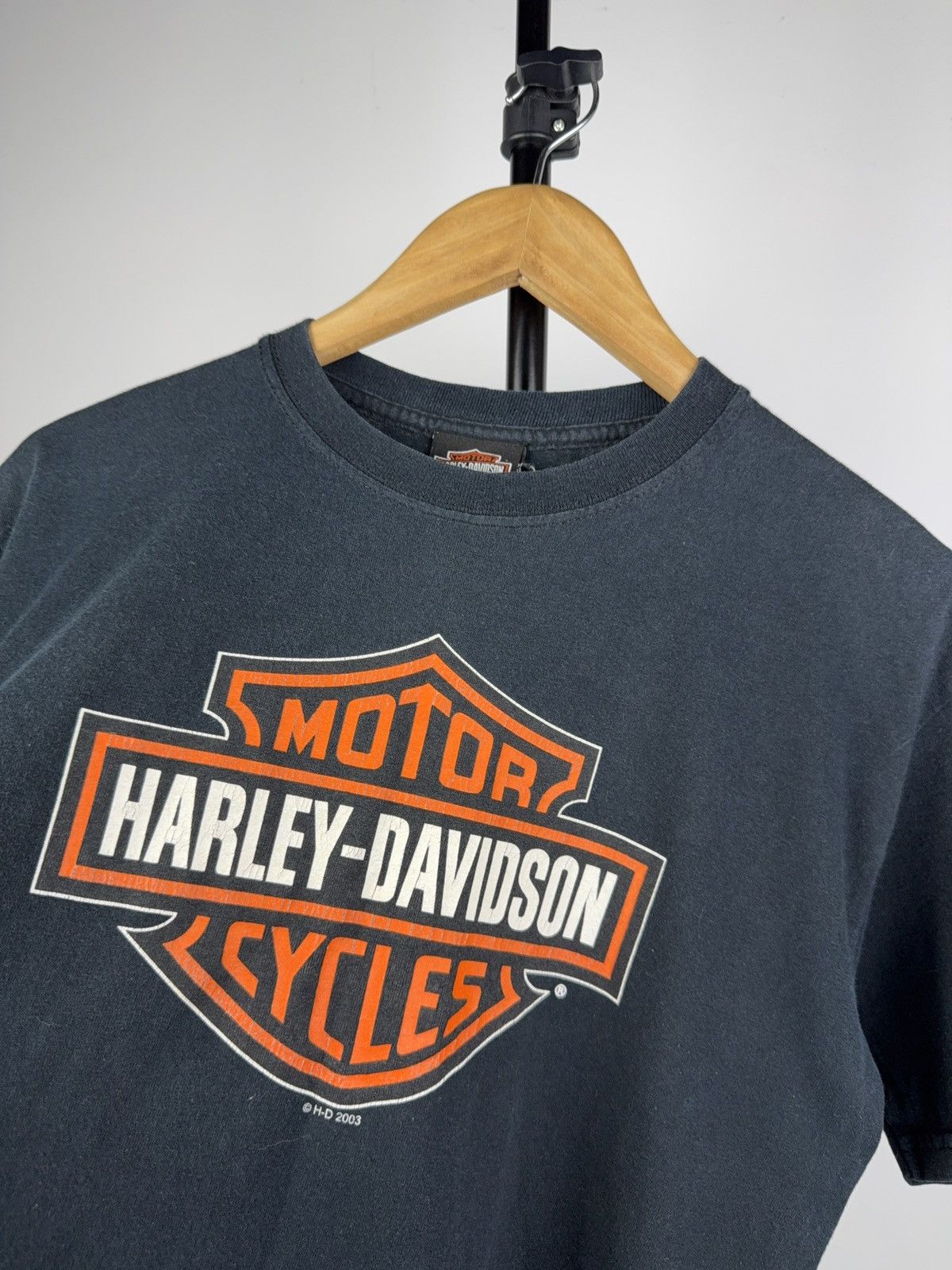 Harley Davidson × Vintage Vintage 2003 Harley-Davidson USA England Biker Logo T Shirt Size L / US 10 / IT 46 - 3 Thumbnail
