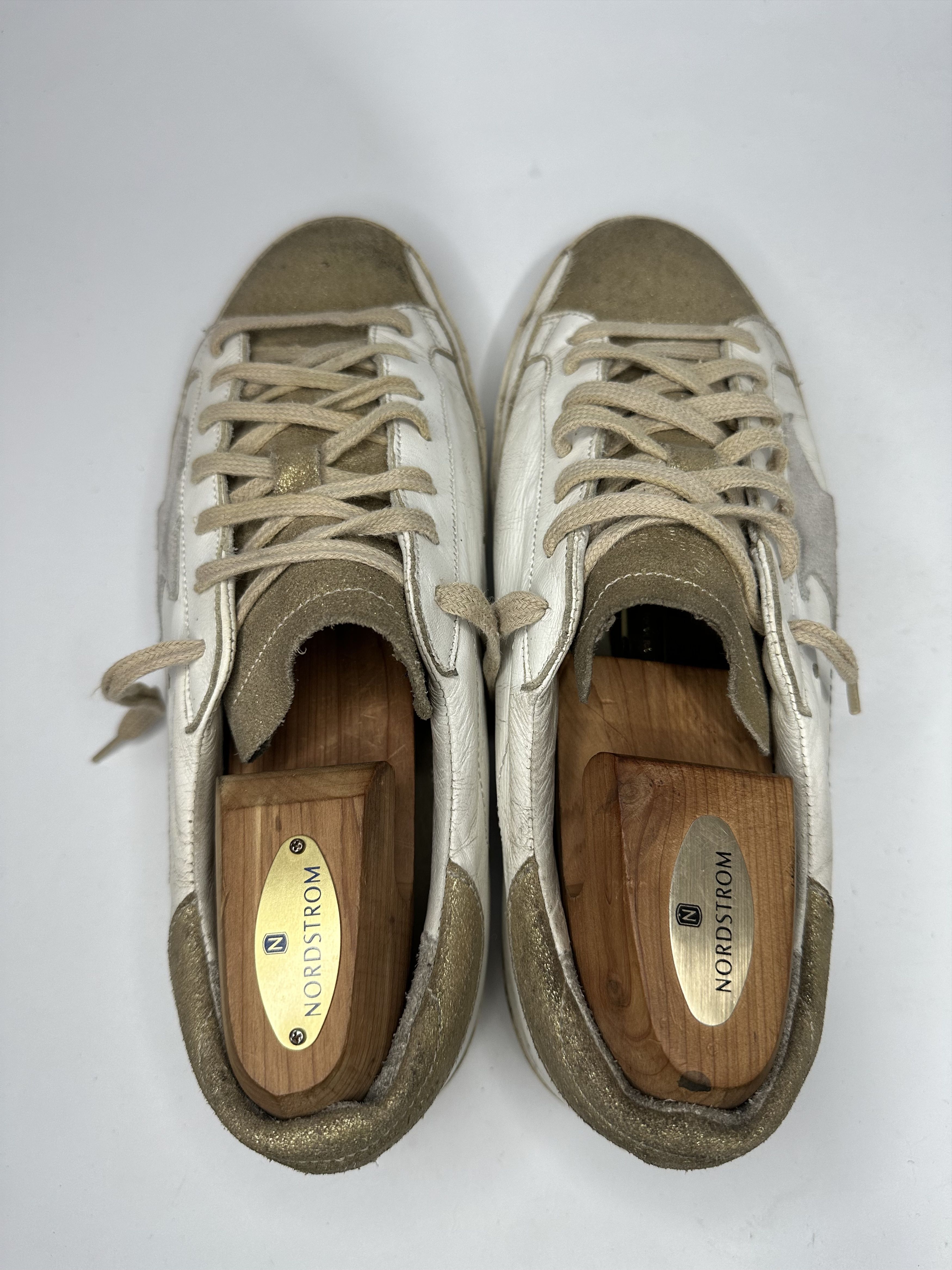Golden Goose Golden Goose Superstar Gold and White Leather Sneakers. Size US 8 / EU 41 - 6 Thumbnail