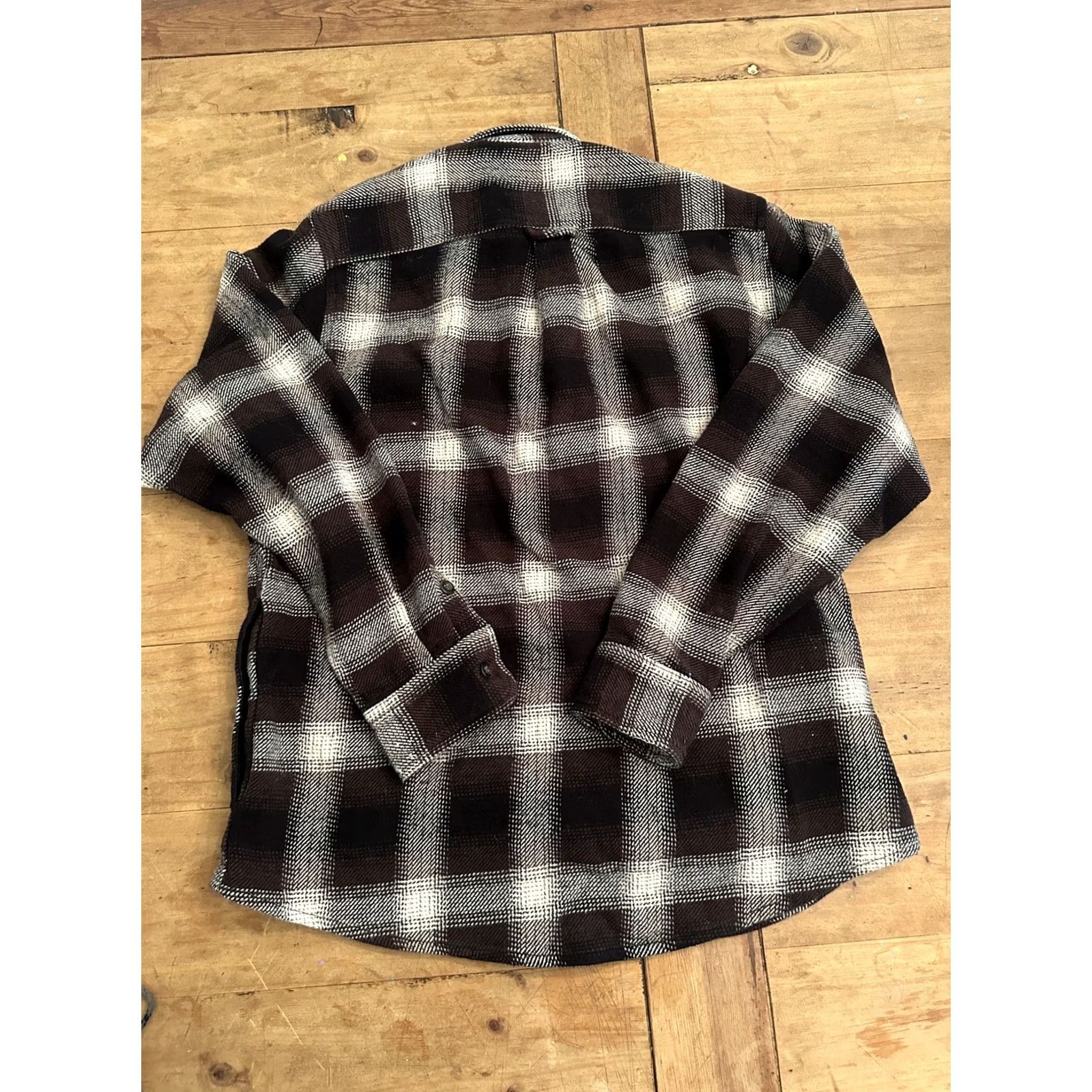 Orvis VINTAGE Orvis Heavy Black White Plaid Flannel Jacket Mens Medium Hand Pocket’s Casual Outdoor Classic Button-Up Hoodie? Size US M / EU 48-50 / 2 - 5 Thumbnail