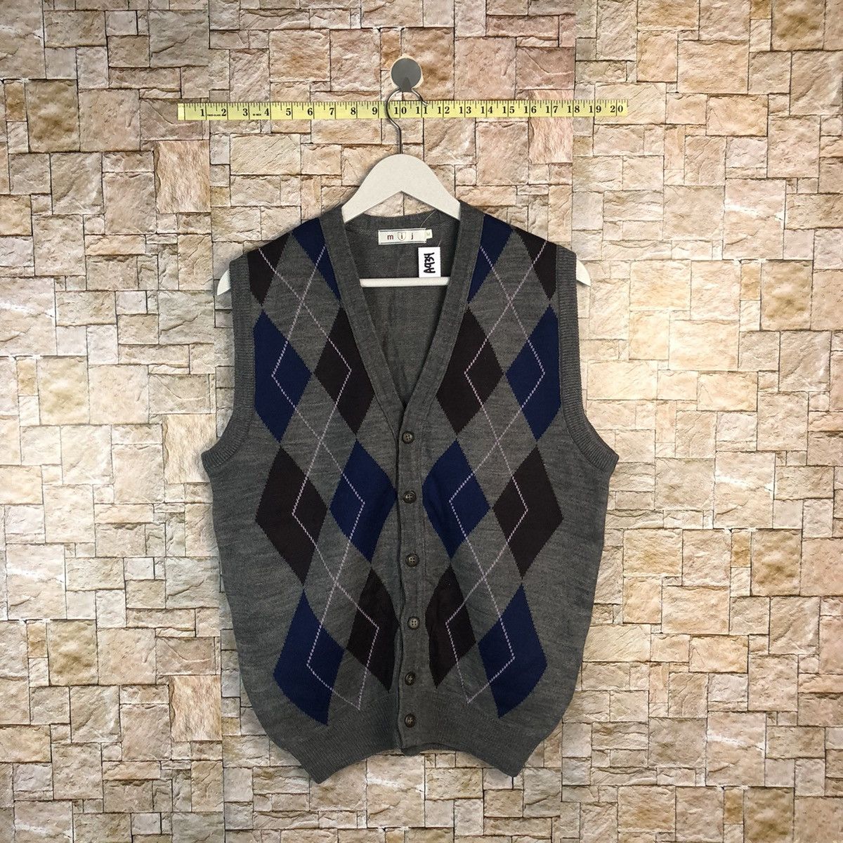 MIj Grey art Vest Knitwear #A934