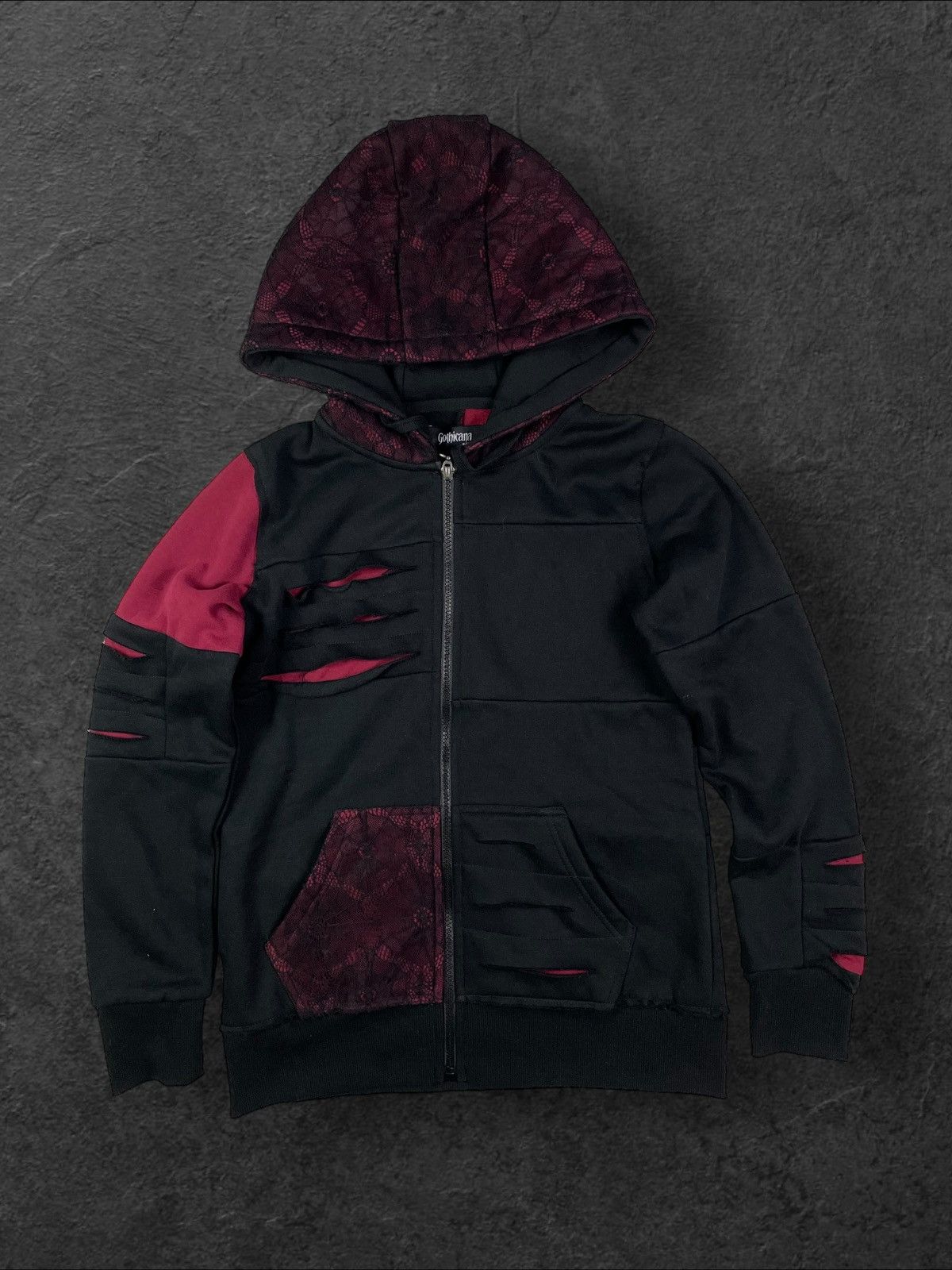 DND4DES zip hoodie パーカー Y2K Opium 短丈 正規品】DND4DES ラメ 短丈ジップアップパーカー opium - メルカリ