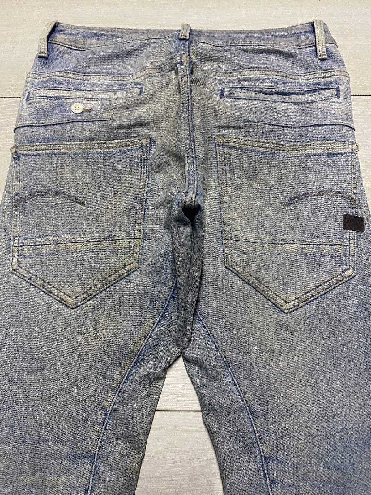 Raw State G Star Raw Multi Pocket Dirty Distressed Skinny Jeans Size US 31 - 4 Thumbnail