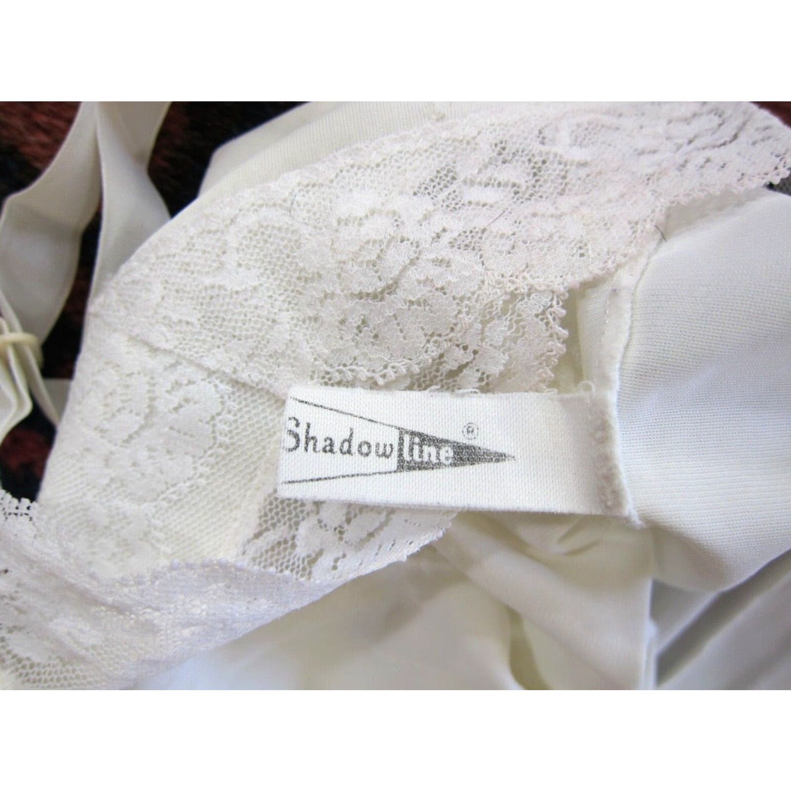 Vintage VINTAGE Shadow Line Ivory Lace Spaghetti Strap Long Slip Nightgown Dress 36MS Size M / US 6-8 / IT 42-44 - 5 Thumbnail