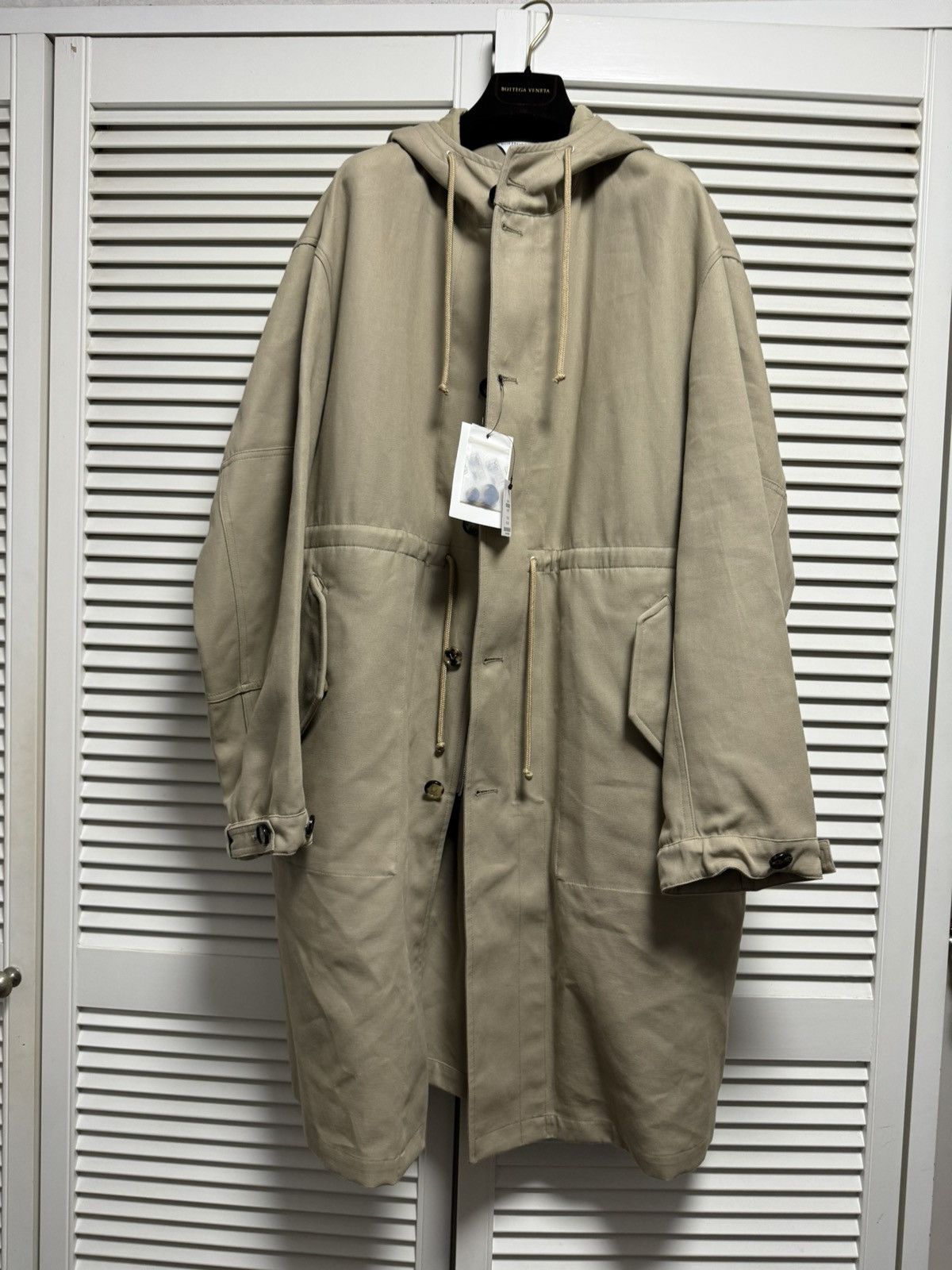 Bottega Veneta Beige Hooded Parka Coat Size US M / EU 48-50 / 2 - 1 Thumbnail