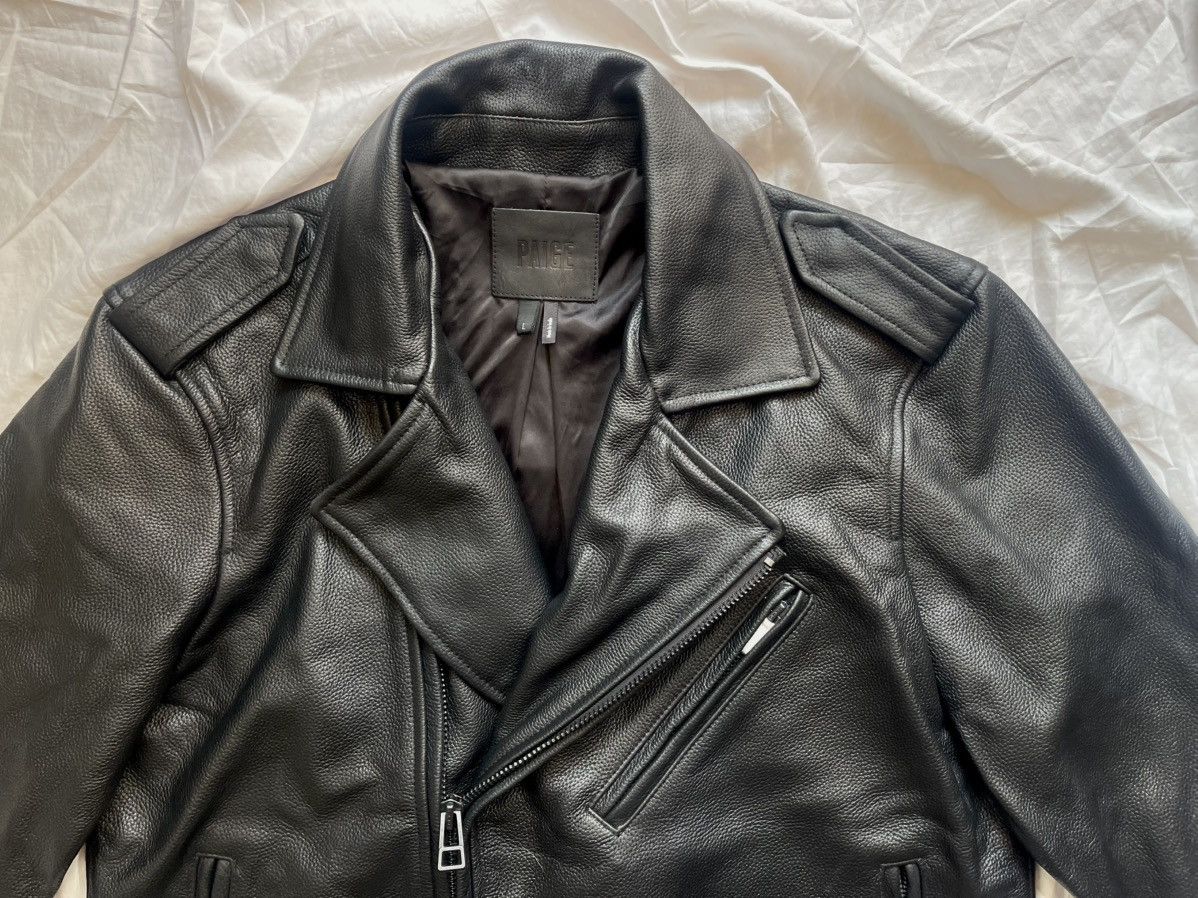 Paige Paige Leather Biker Jacket – Black – Size L (Never Worn) Size US L / EU 52-54 / 3 - 4 Thumbnail