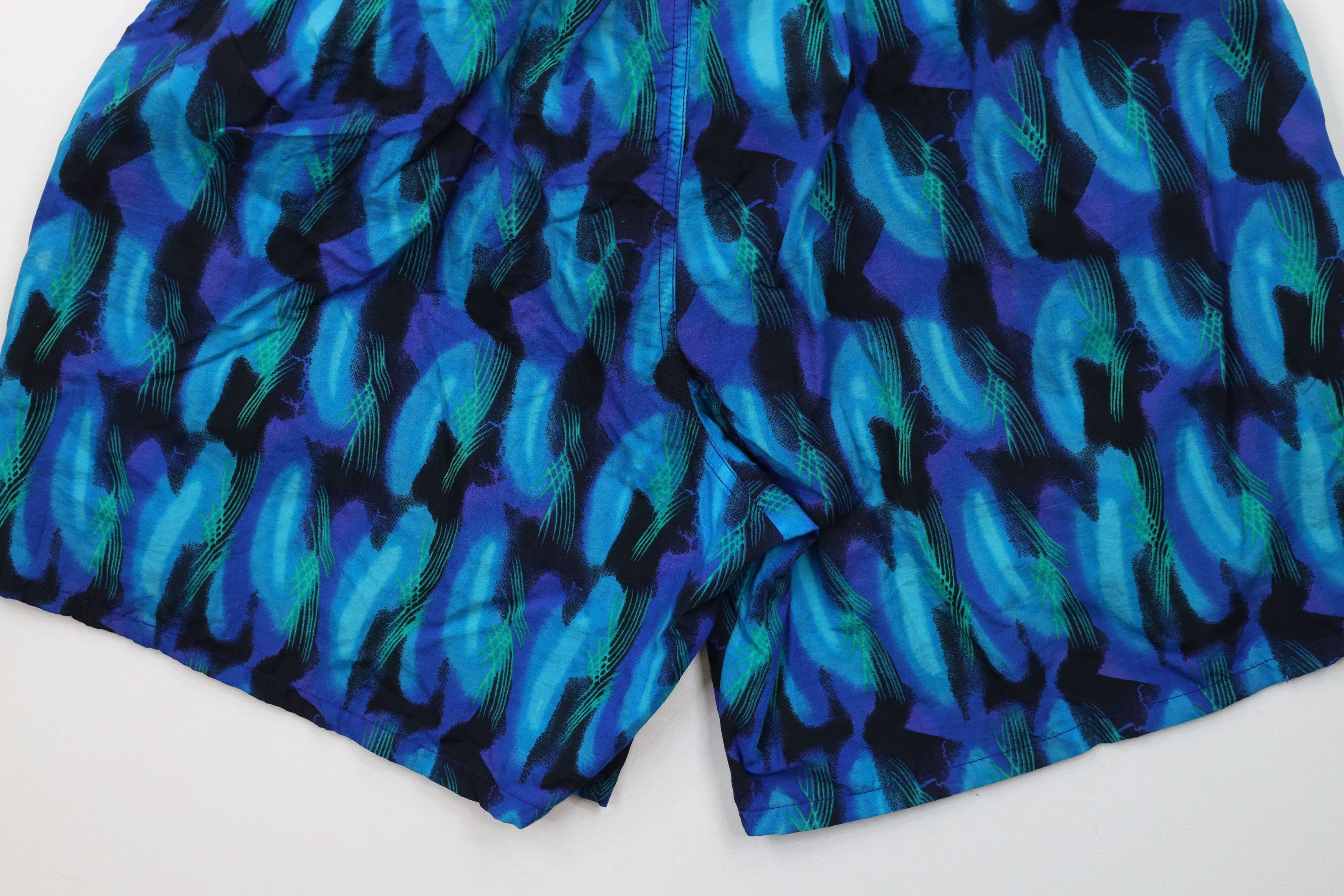 Speedo × Vintage Vintage 90s Speedo Spell Abstract Lined Shorts Swim Trunks Size US 34 / EU 50 - 10 Thumbnail