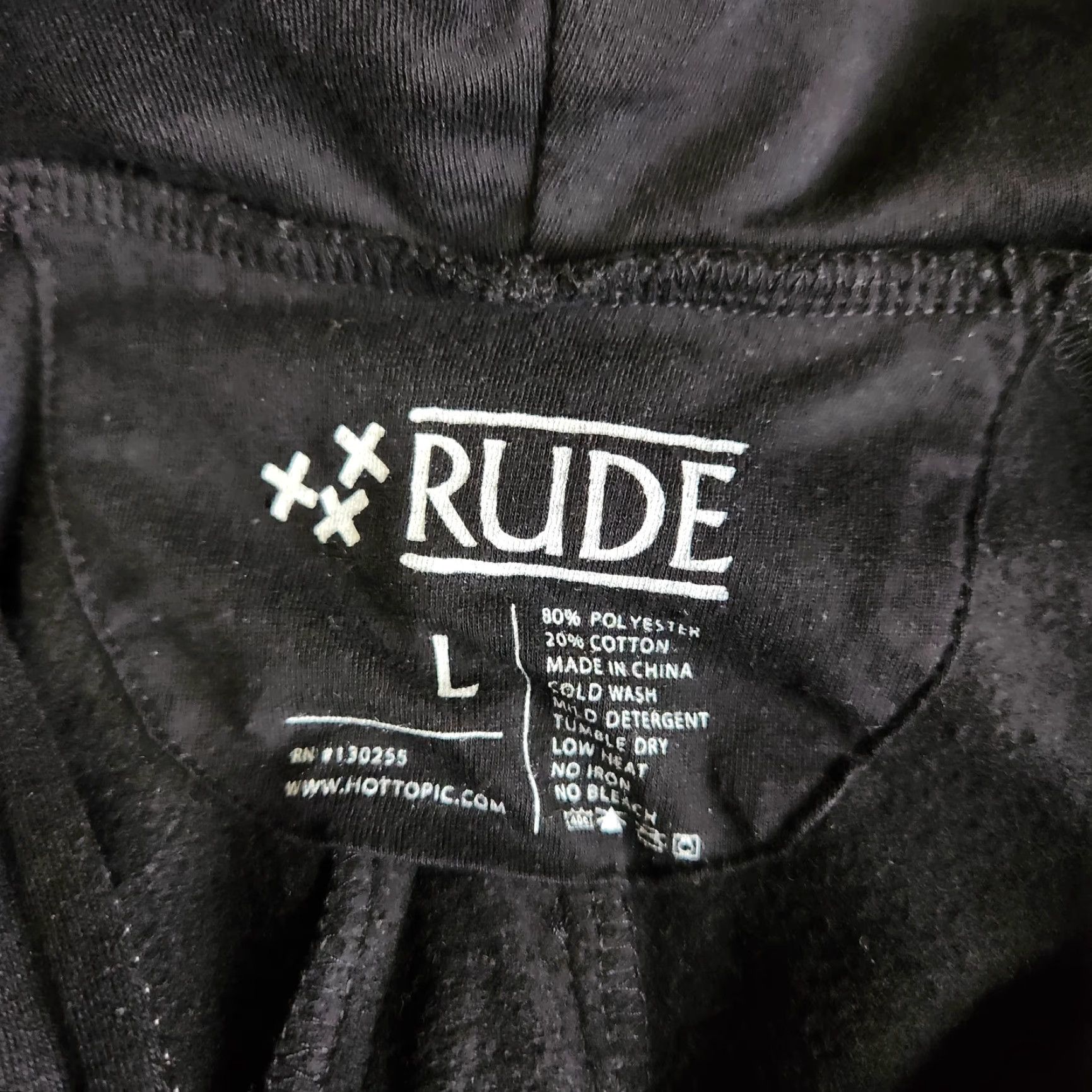 Vintage Rude XXX Black Large Skeleton Skull Death Gothic Grunge Full Zip Hoodie Jacket Mens Size L Size US L / EU 52-54 / 3 - 6 Thumbnail