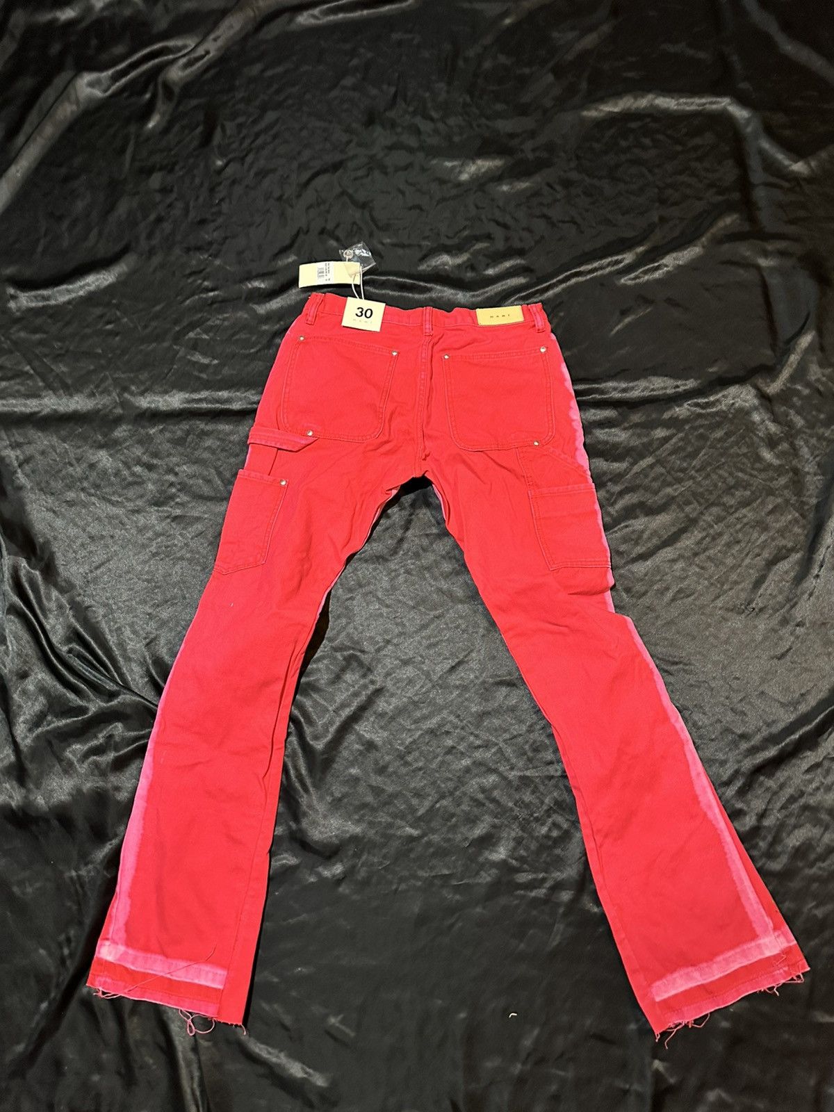 MNML MNML Red/ Pink Flare Jeans 30” Size US 30 / EU 46 - 2 Thumbnail