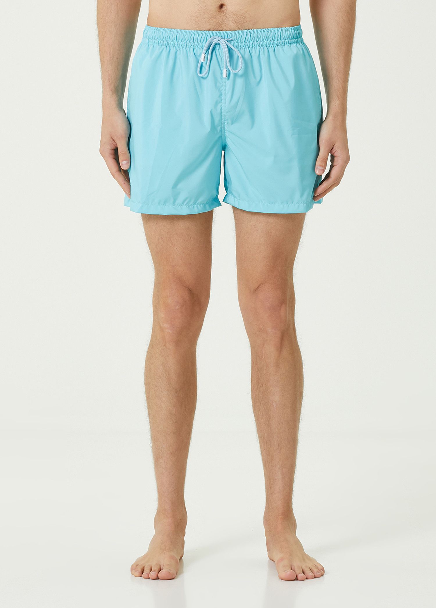 Fedeli FEDELI solid light blue nylon swim shorts Size Small NWT Size US 30 / EU 46 - 2 Thumbnail