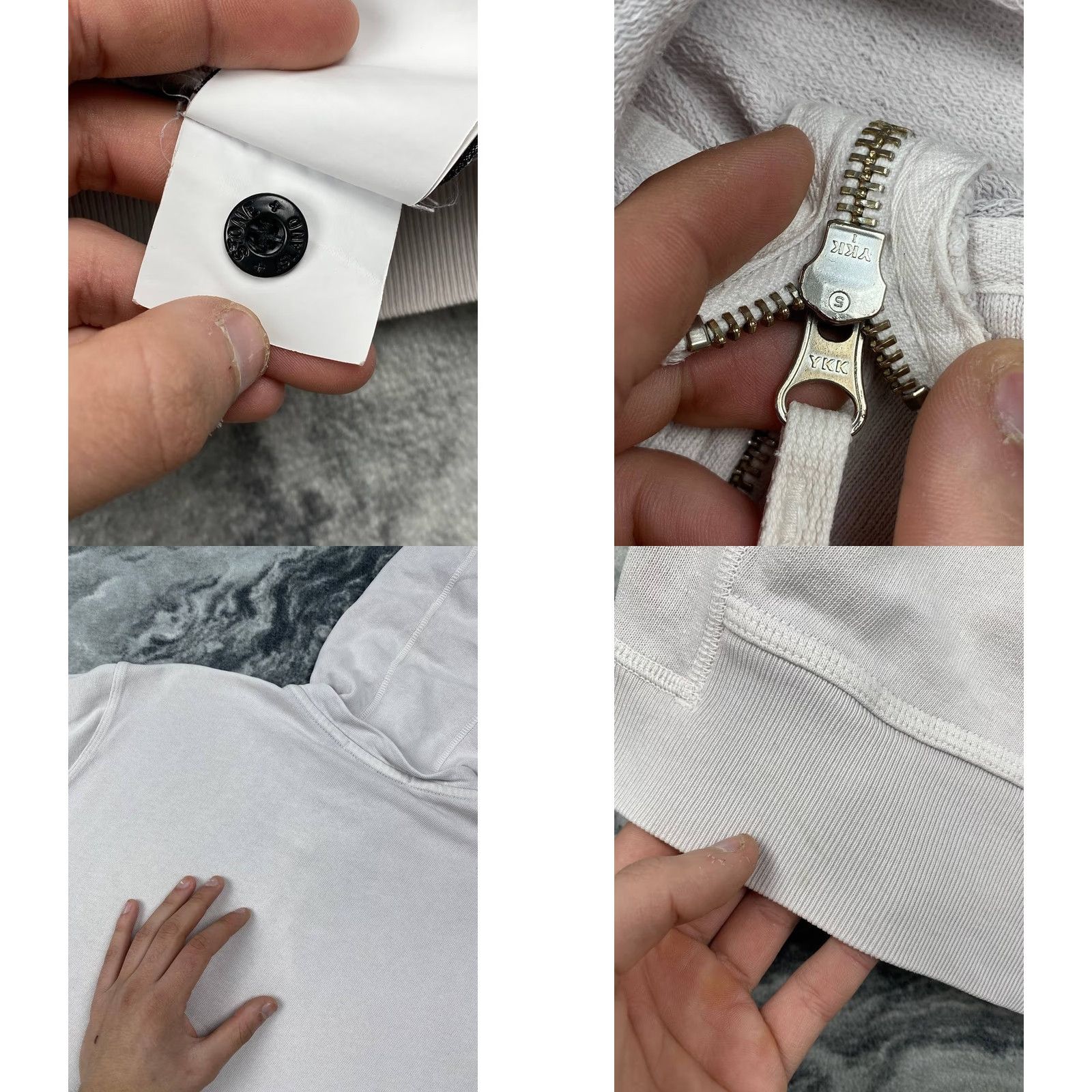Stone Island VINTAGE Stone Island Zip Hoodie Men XL White Size US XL / EU 56 / 4 - 8 Thumbnail