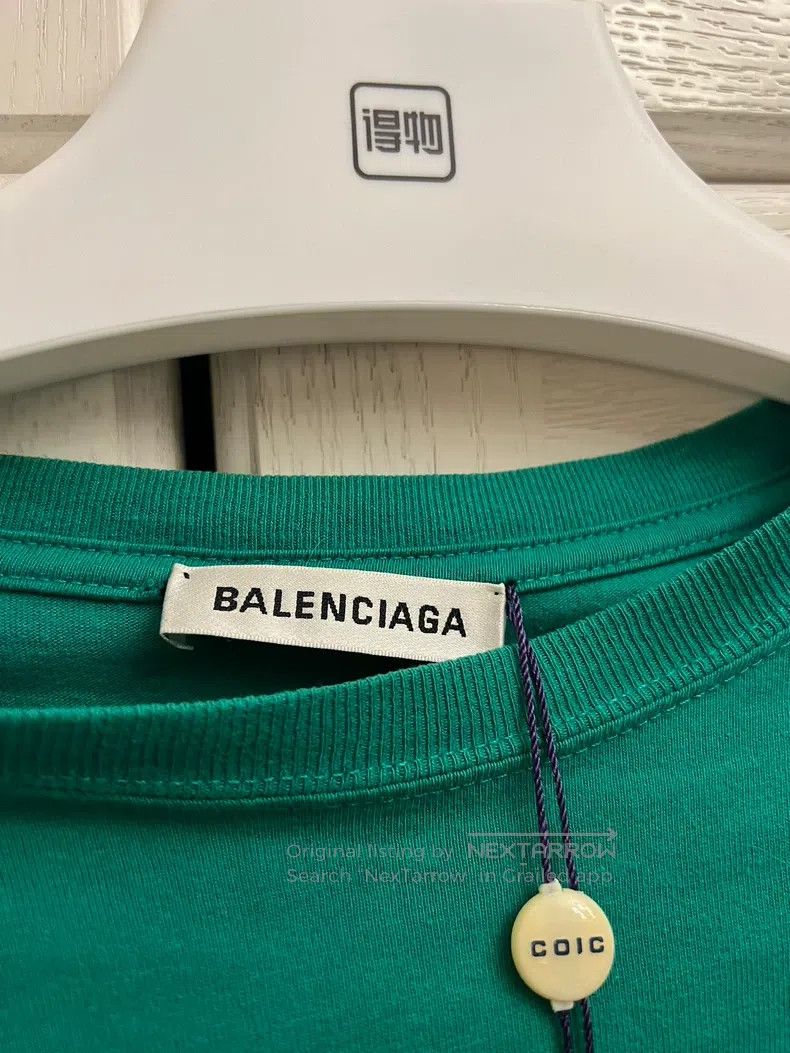 Balenciaga Balenciaga Wheat Ear Logo Short Sleeve T-Shirt - Black/Gre Size US M / EU 48-50 / 2 - 4 Thumbnail