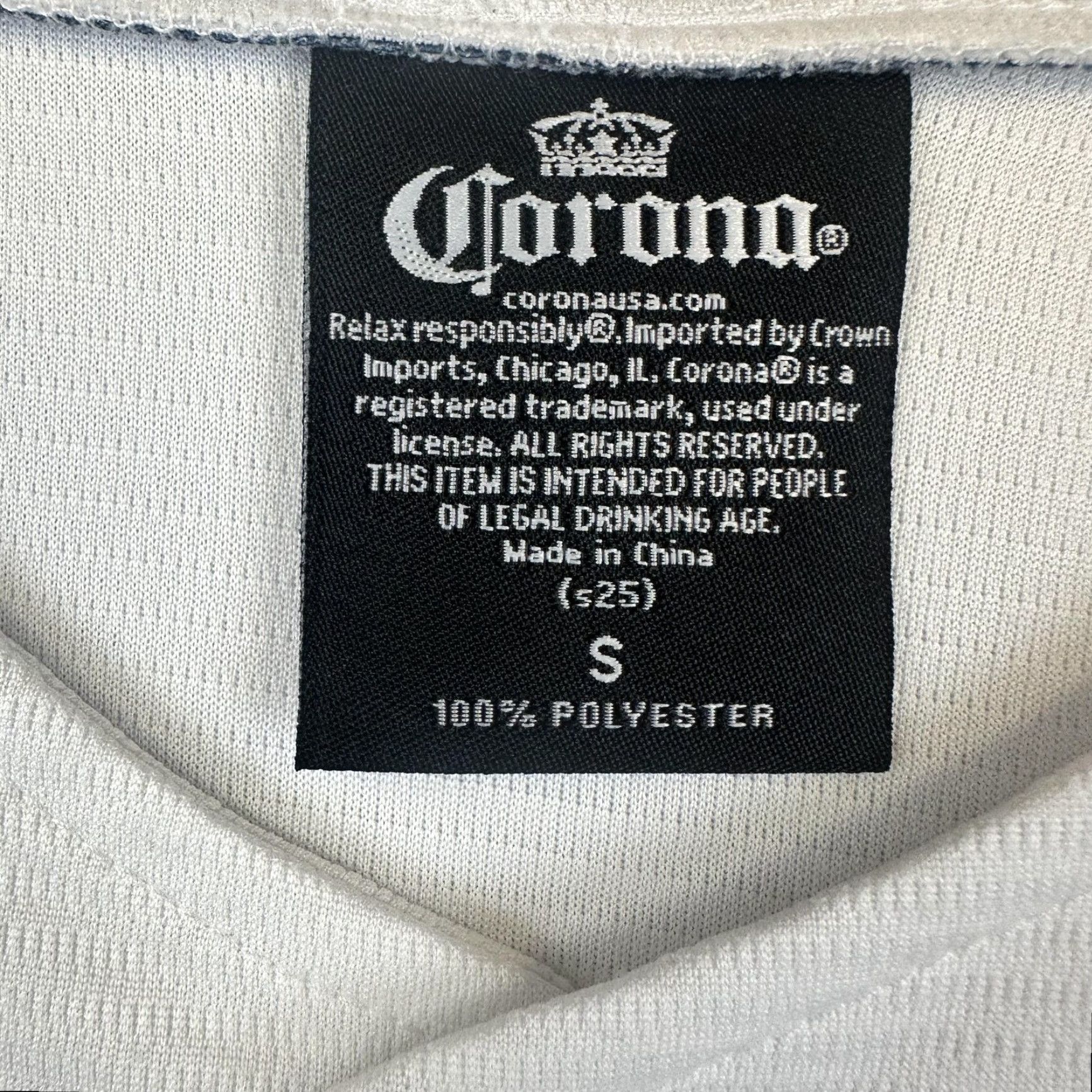 Vintage Corona Shirt Mens Small Baseball Jersey Button Up Palm Trees 25 La Vida Mas Fina Size US S / EU 44-46 / 1 - 5 Thumbnail