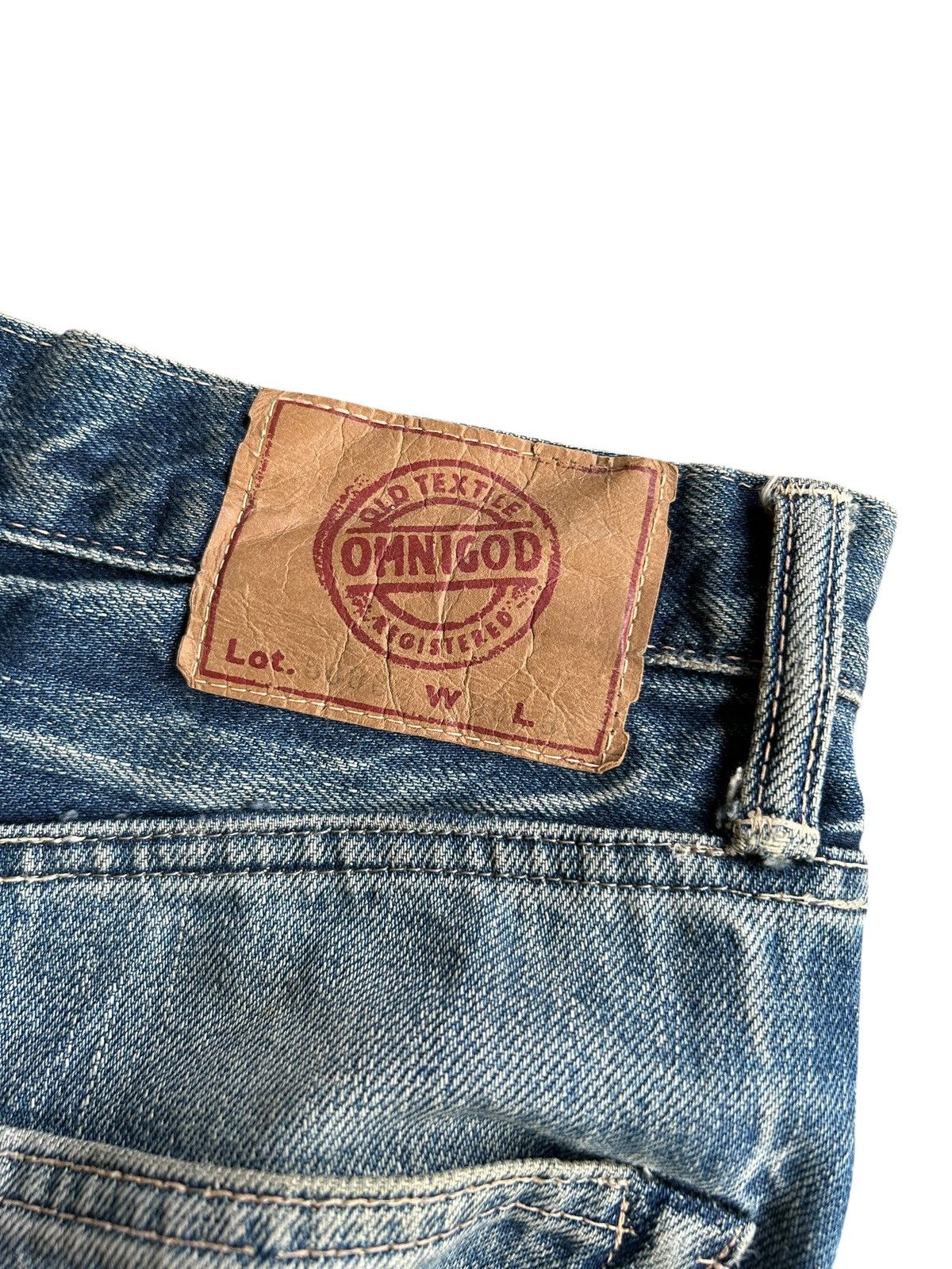 Japanese Brand × Kapital × Vintage Omnigod Selvedge Distressed Denim Jeans Size US 30 / EU 46 - 10 Thumbnail