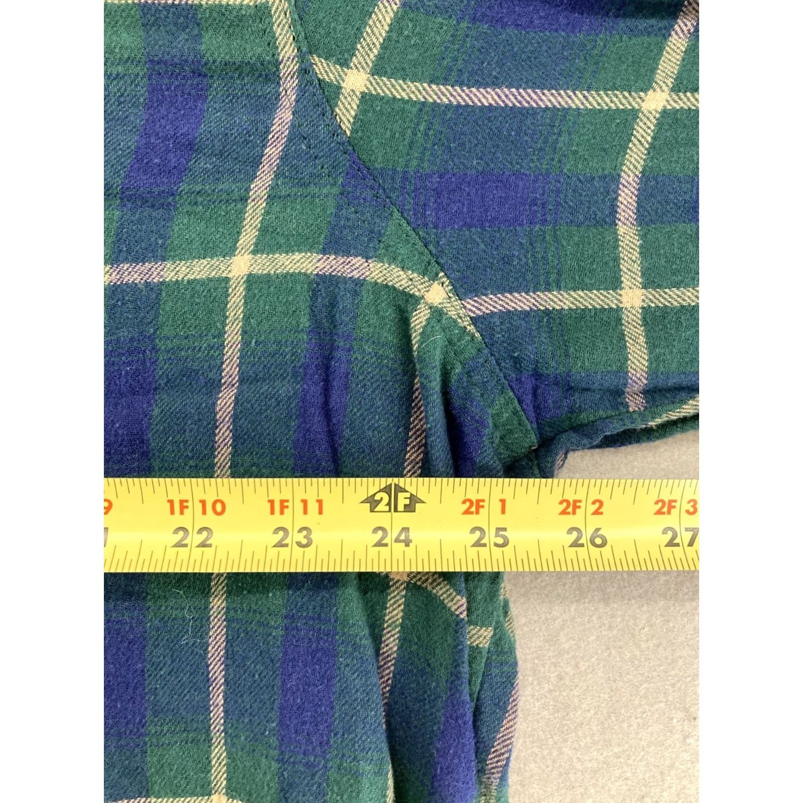 Wrangler Wrangler Wrancher Button-Down Long Sleeve Shirt Mens 2XT Blue Plaid Snaps Shirt Size US XXL / EU 58 / 5 - 4 Thumbnail