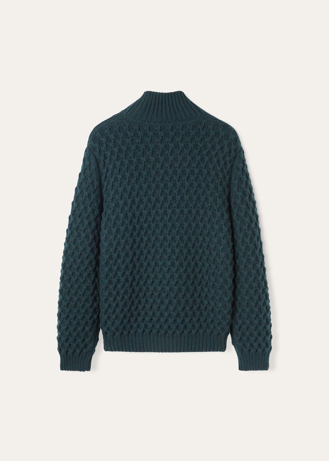 Loro Piana o1w1db10725 FAO5139 Vallé Polo Neck Sweater in Dark Green Size US XL / EU 56 / 4 - 7 Thumbnail