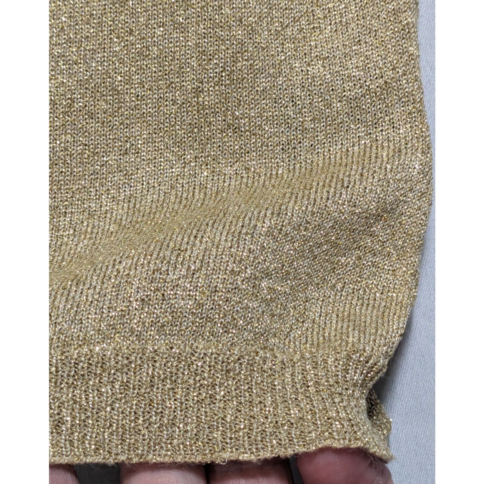 LAUREN RALPH LAUREN Gold Metallic Silk Blend Scoop Sleeveless Top - Women XL EUC main image 3