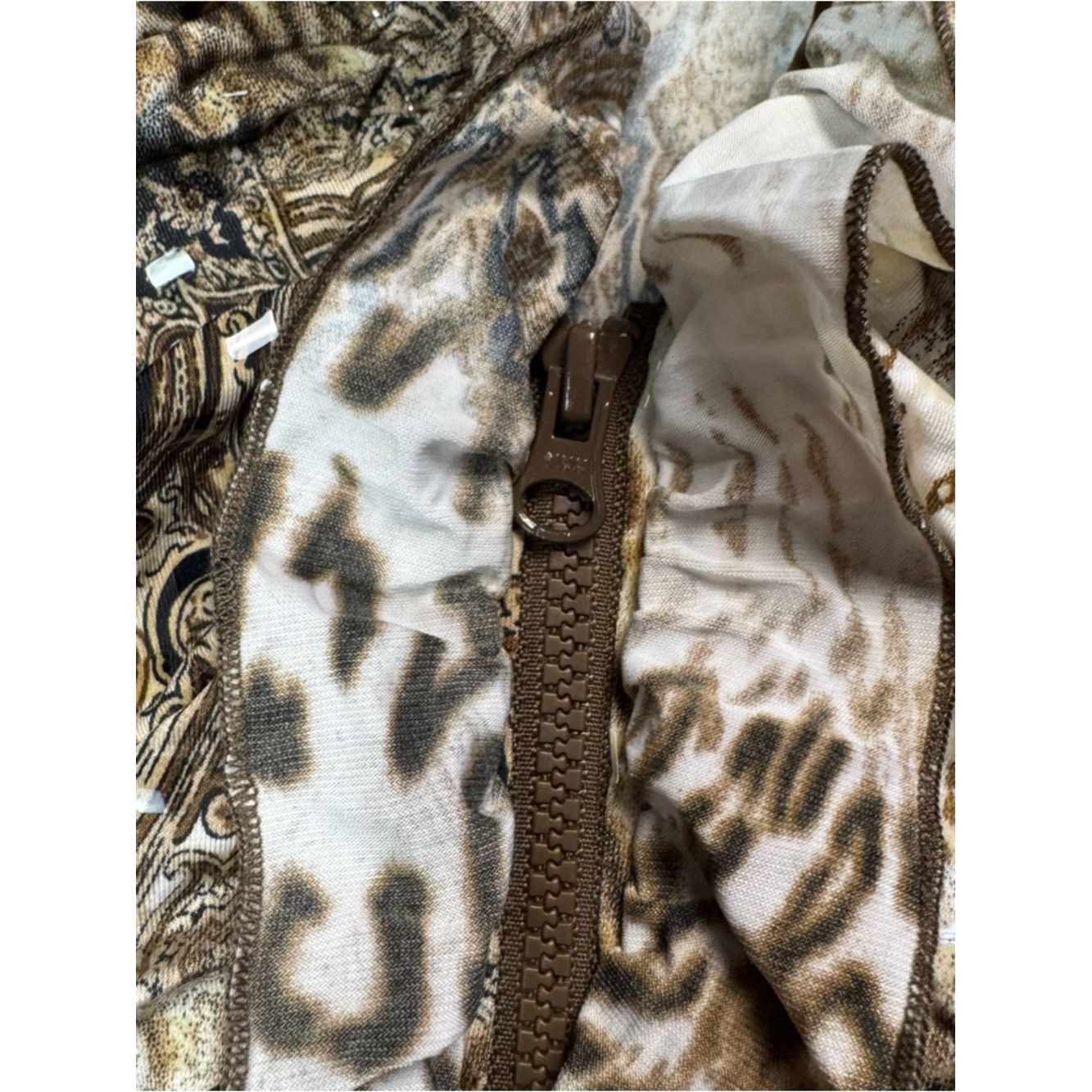 Other Clara Sun Woo Animal Print Ruffle Zip Front Blouse Size Z Size S / US 4 / IT 40 - 6 Thumbnail