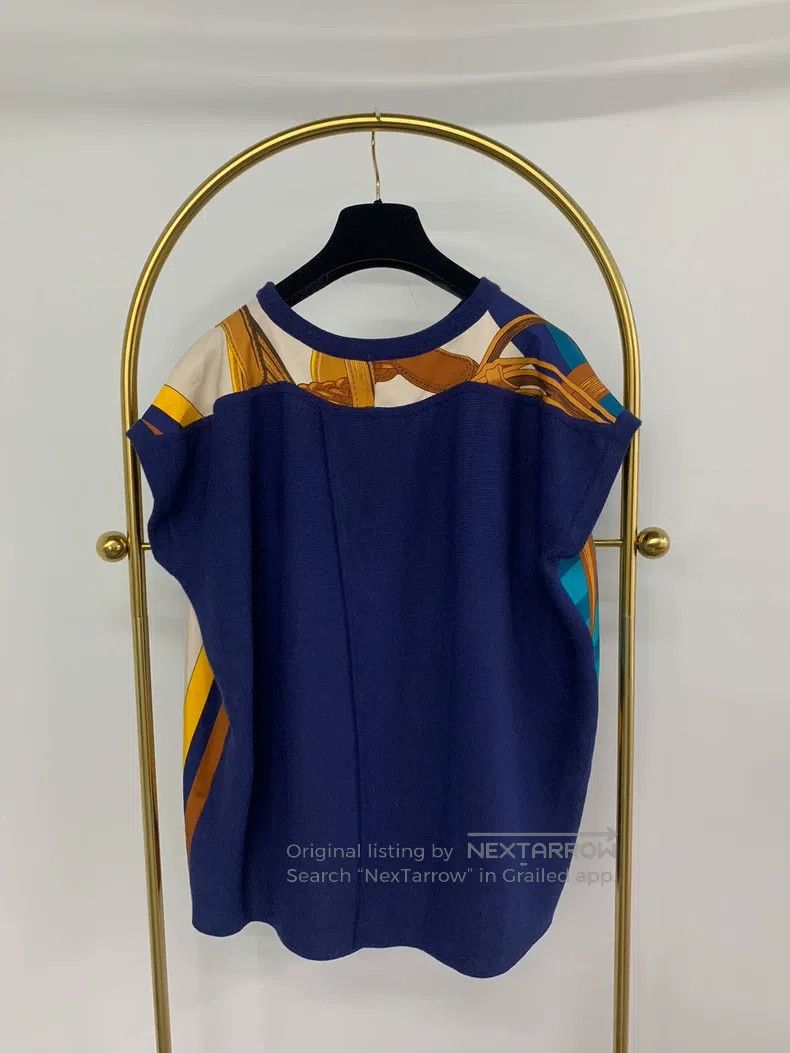 Hermes Hermes Silk printed and knitted short sleeve Size XS / US 0-2 / IT 36-38 - 3 Thumbnail