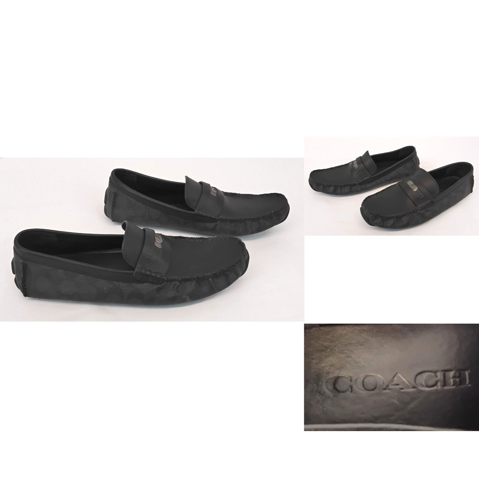 Coach Coach Leather Men's Loafers Black Size 8D Size US 8 / EU 41 - 1 Thumbnail