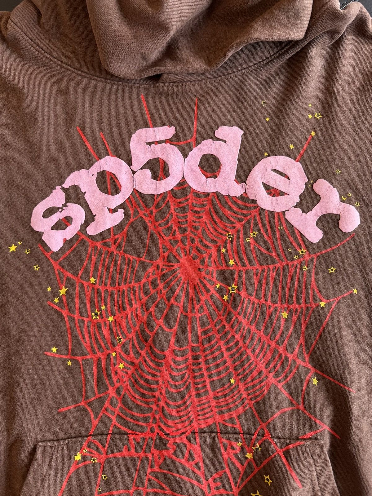 Sp5der Sp5der Web Hoodie Brown Size US XXL / EU 58 / 5 - 2 Thumbnail