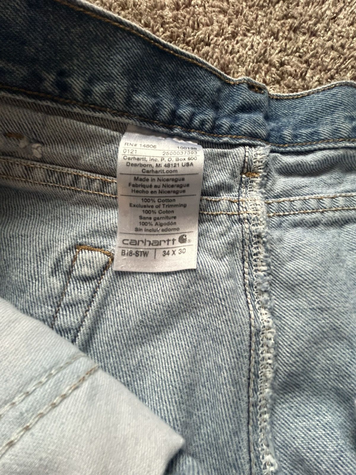 Carhartt × Vintage Vintage Carhartt Baggy Denim Jeans Size US 34 / EU 50 - 4 Thumbnail