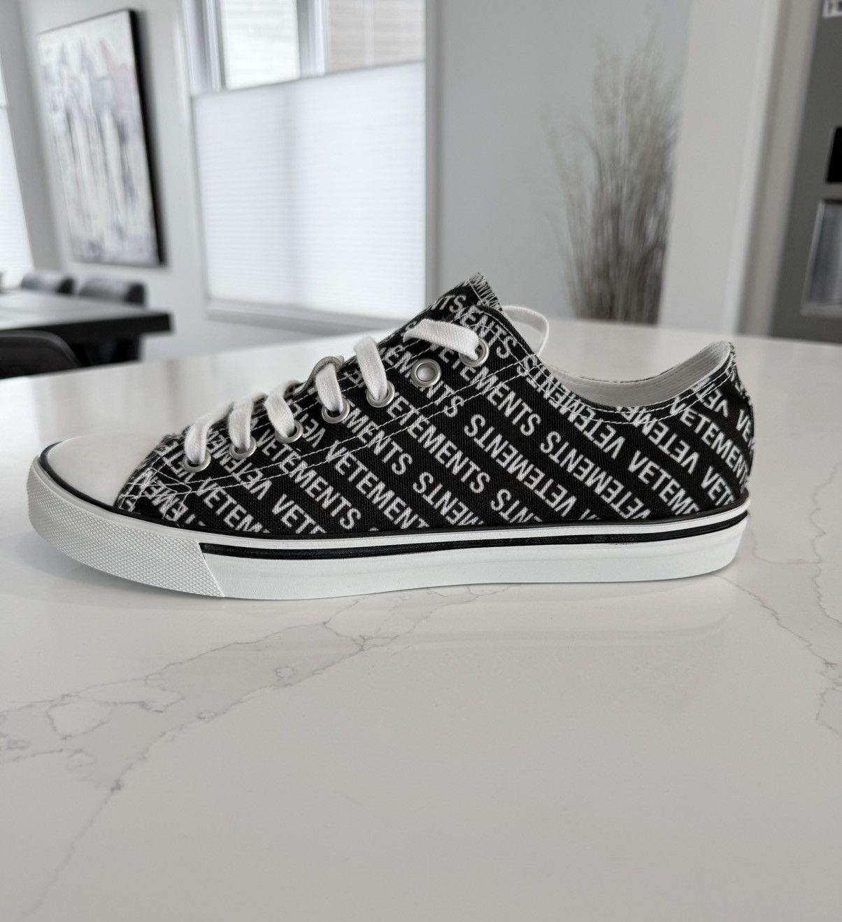 Vetements New FW18 Phase 2 Monogram CTN Low Top Canvas Sneakers 42 Size US 8.5 / EU 41-42 - 14 Thumbnail