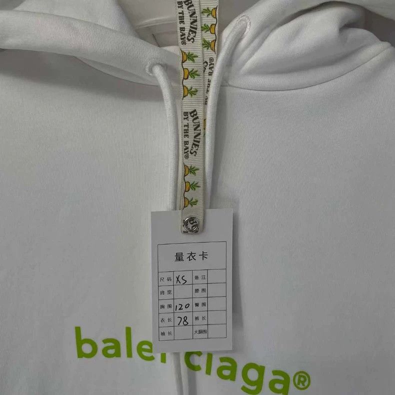 Balenciaga Balenciaga White printed logo hoodie Size US XS / EU 42 / 0 - 5 Thumbnail